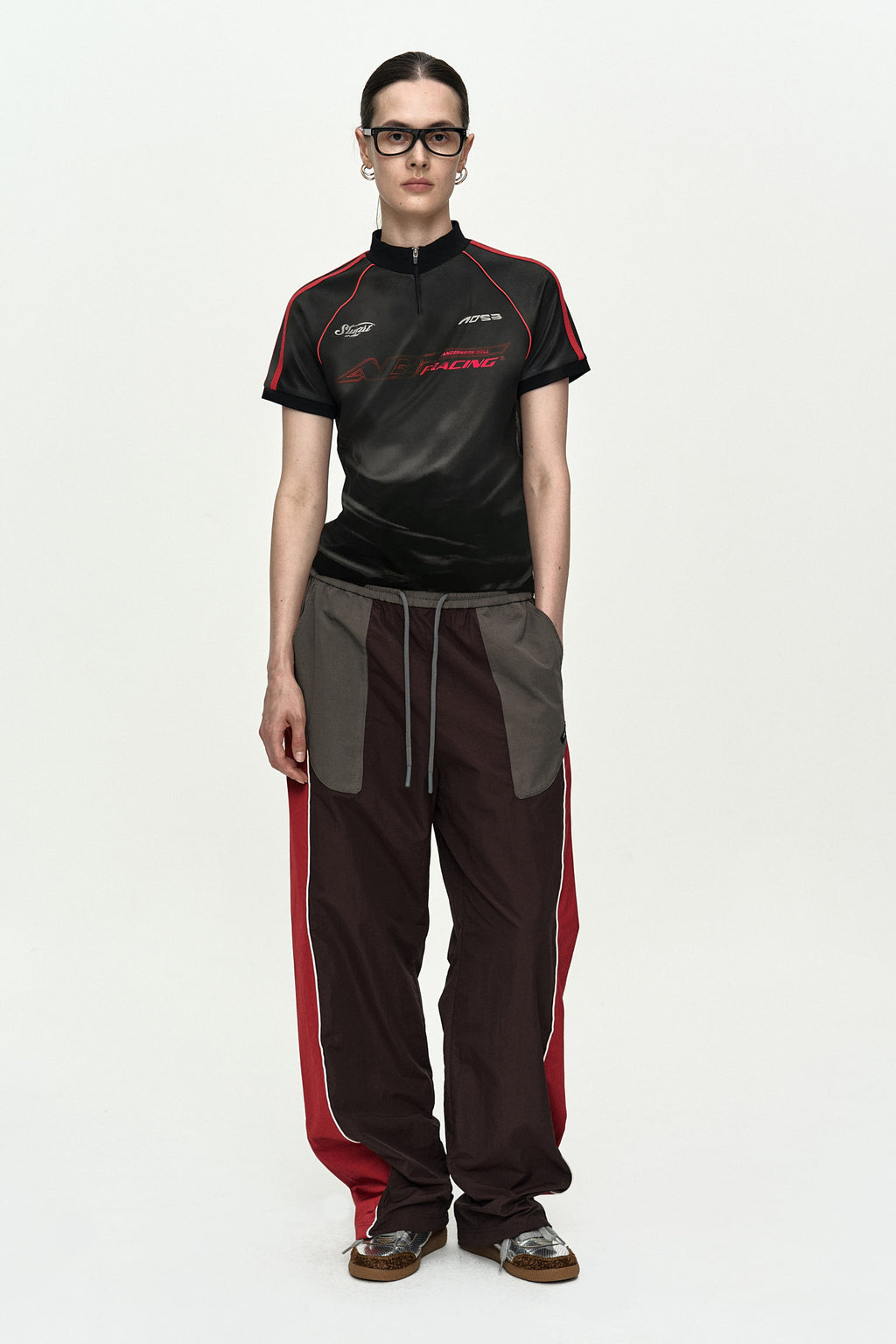 Andersson Bell Printed Racing Zip-UP Top