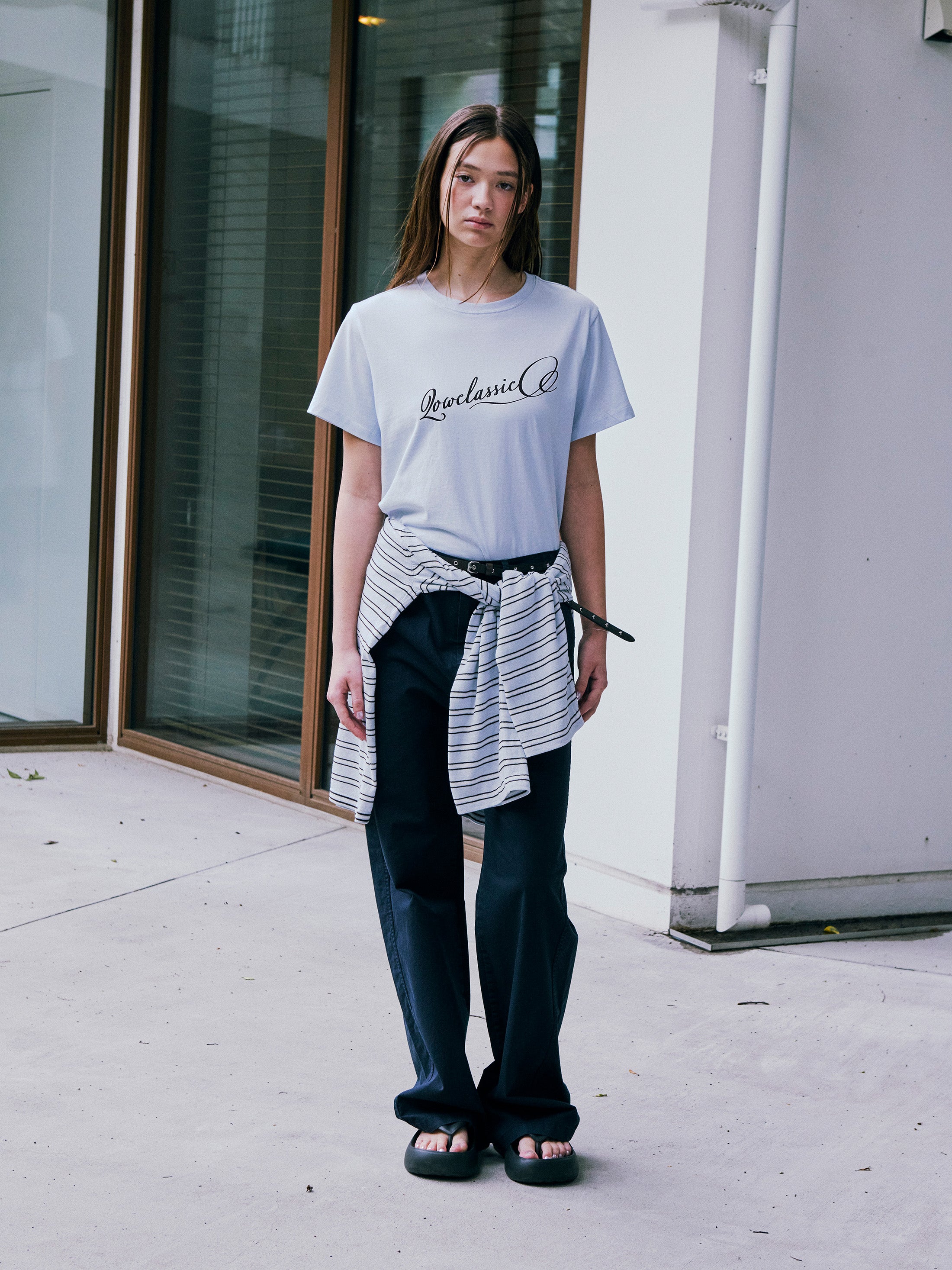 Low Classic Wave Logo T-Shirt Soft Blue