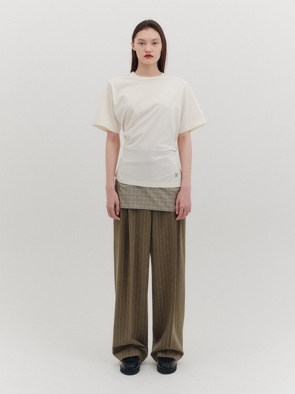 EENK Draped Layered T-shirt - Ivory