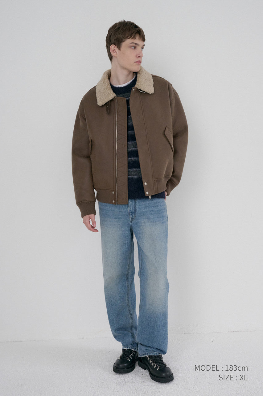 Dunst Unisex Volume Aviator Blouson Brown