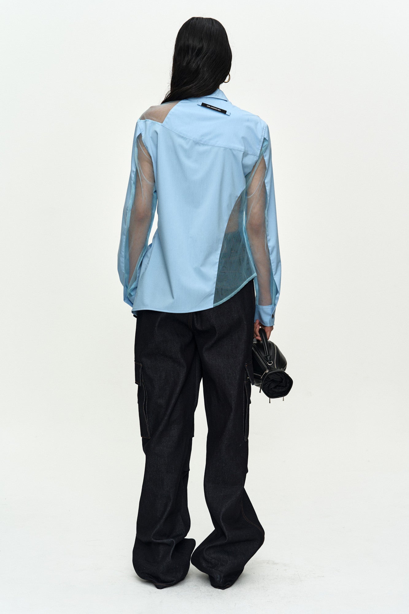 Andersson Bell Mesh Twist-Tuck Shirt