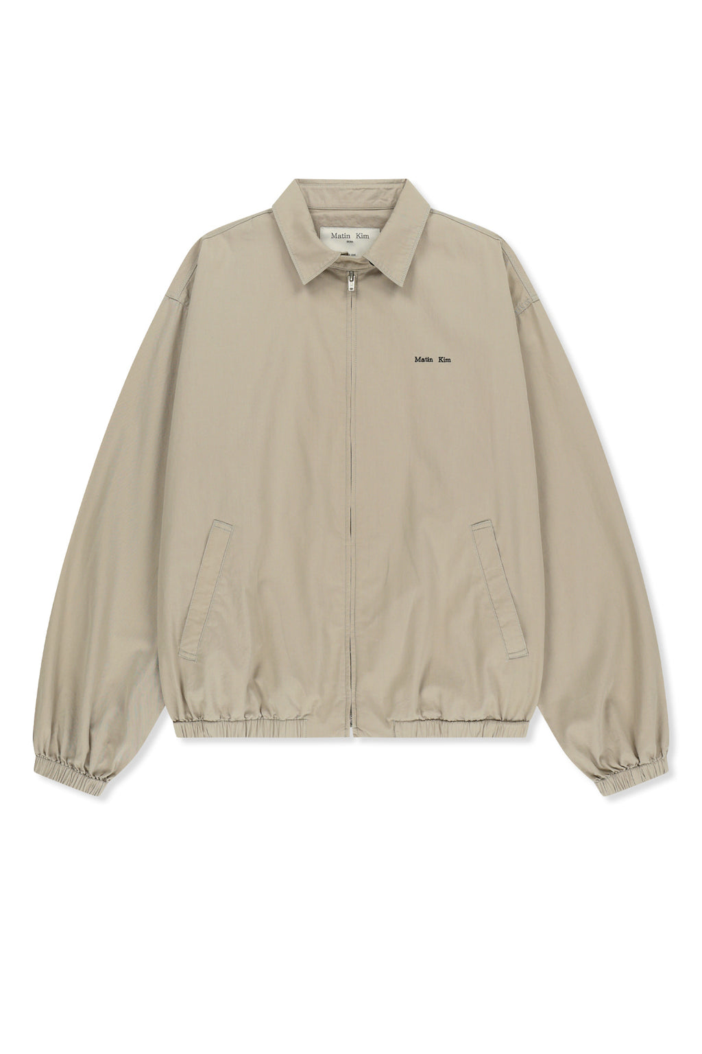 Matinkim Small Logo Cotton Zip UP Jumper IN Light Beige