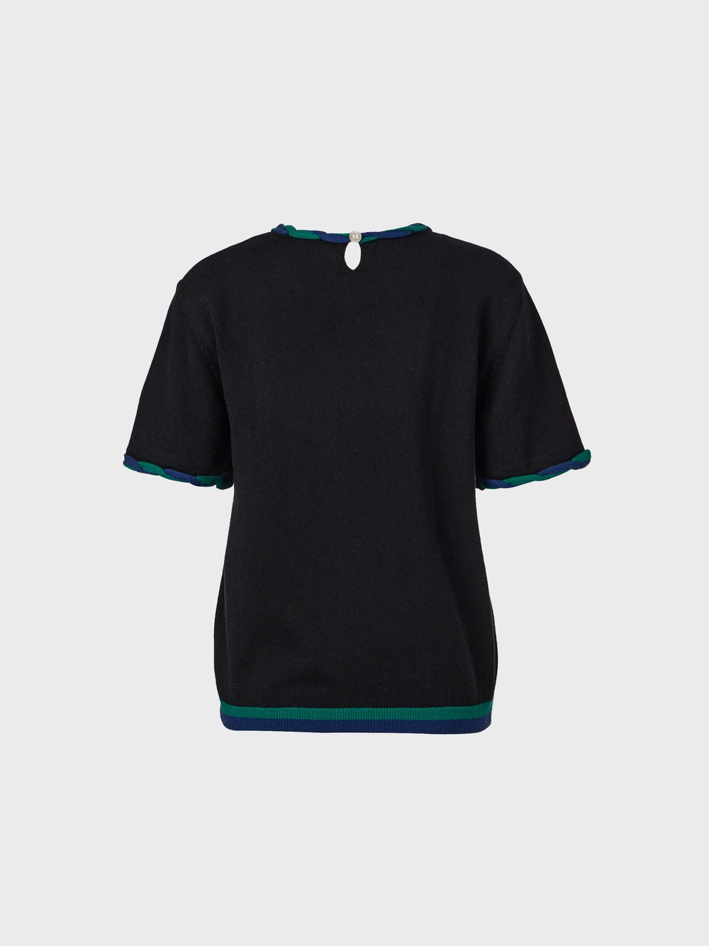 EENK Twist Edge Knit Top - Black