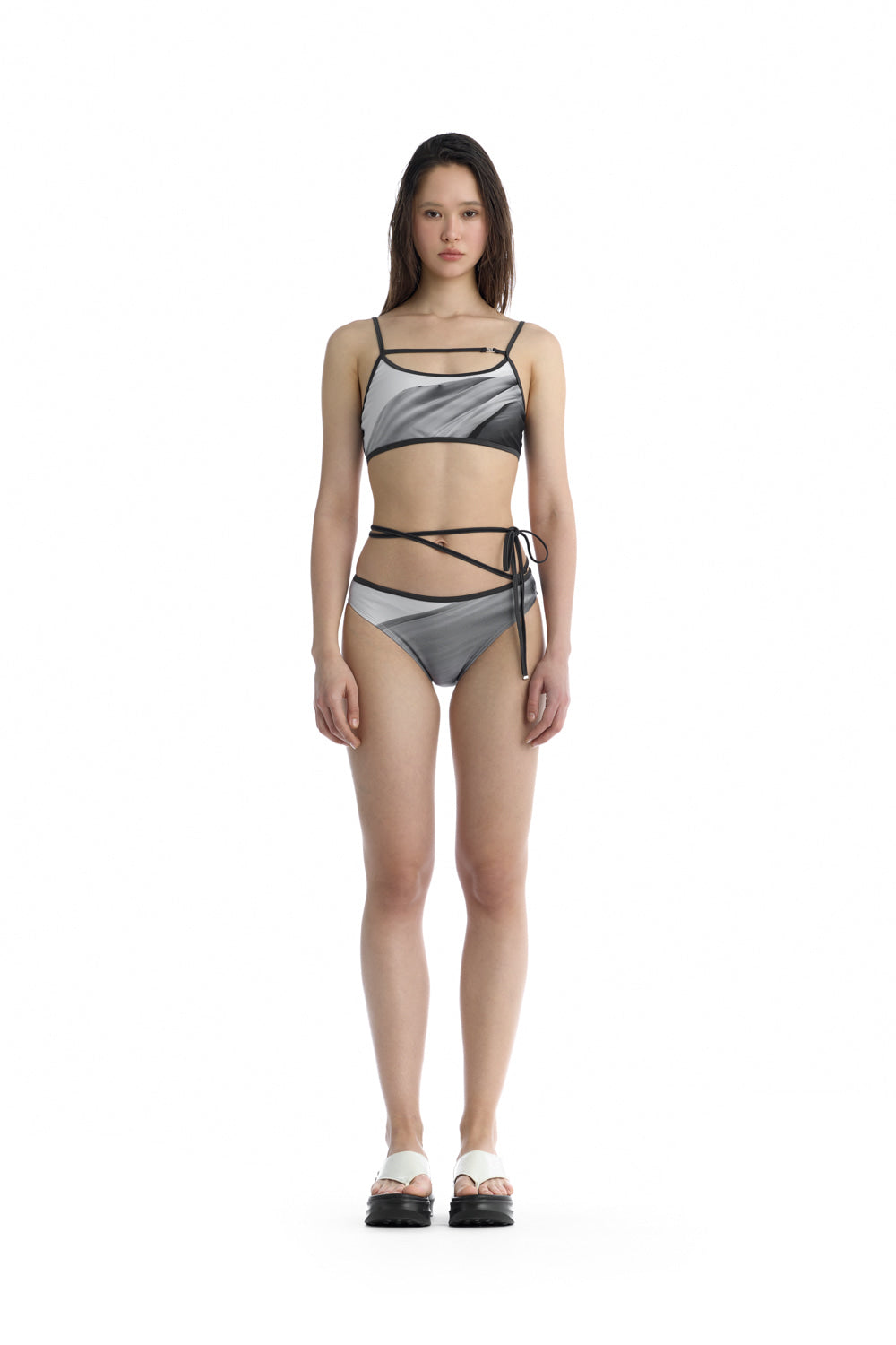 Treemingbird Scoop Neck Bikini Sets Print/ Pattern