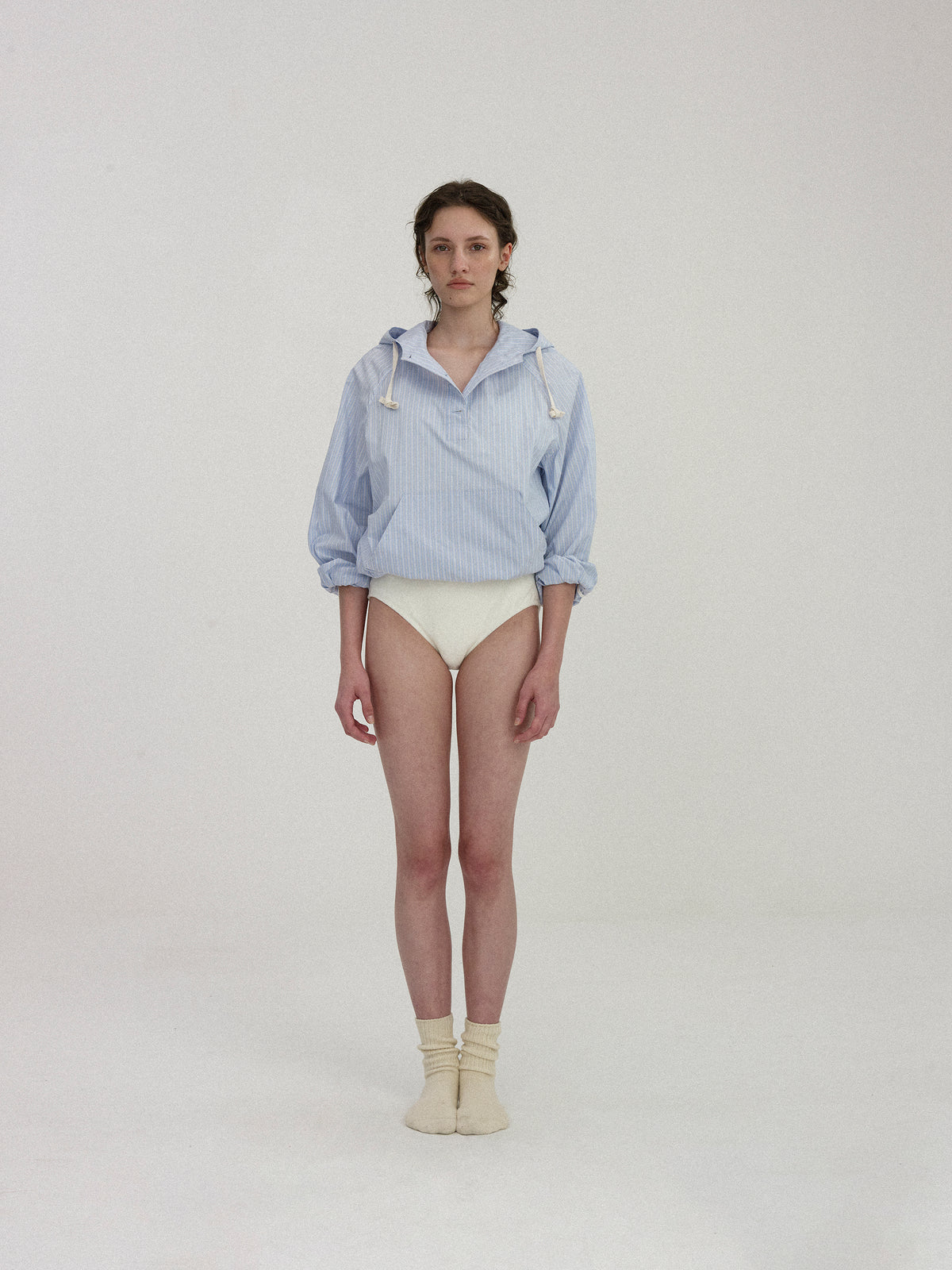 Nothing Written Castel hoodie anorak (Blue stripe)