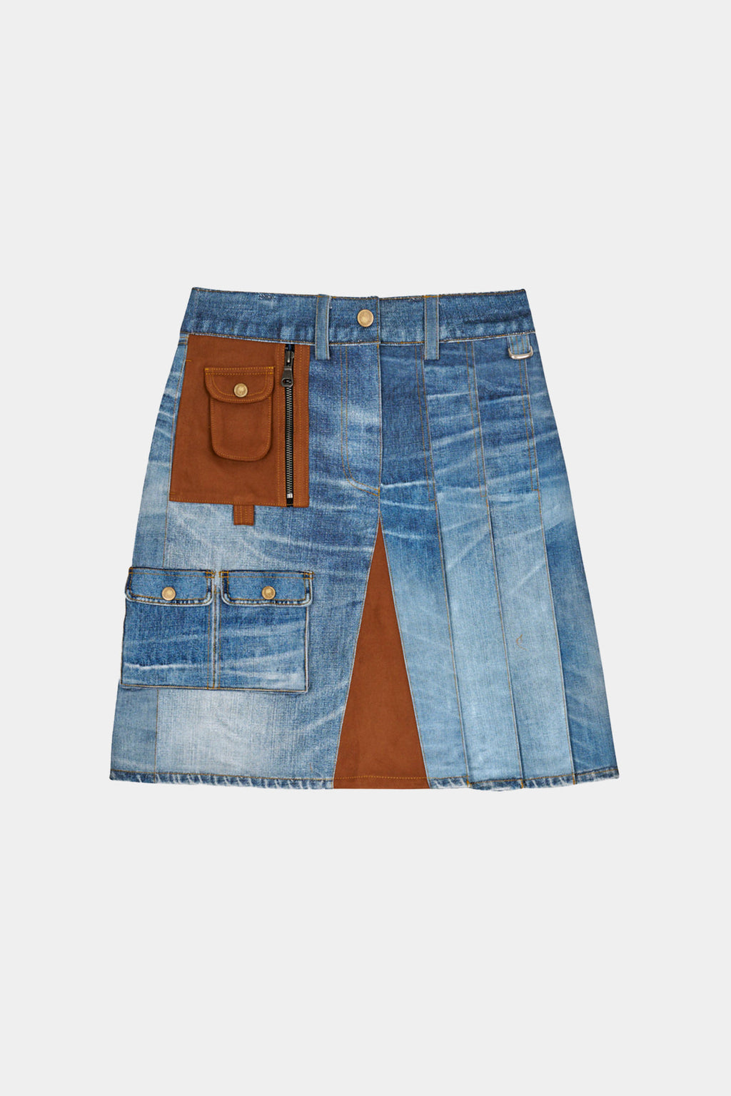 Andersson Bell X Brain Dead Denim Print Skirt