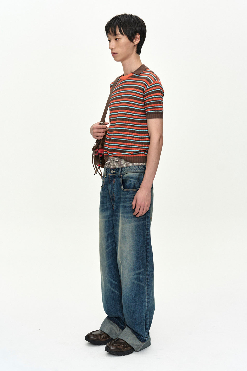 Andersson Bell Unisex Trunk Layered Wide-Leg Jeans