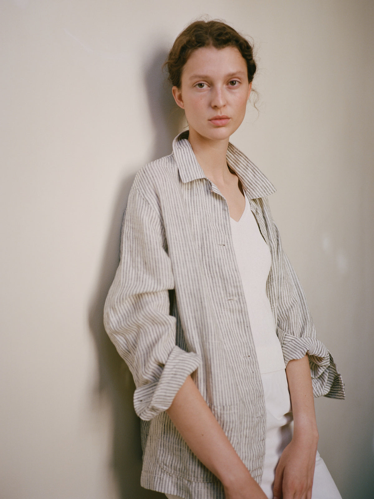 Nothing Written Bambina stripe jacket (Stone gray)