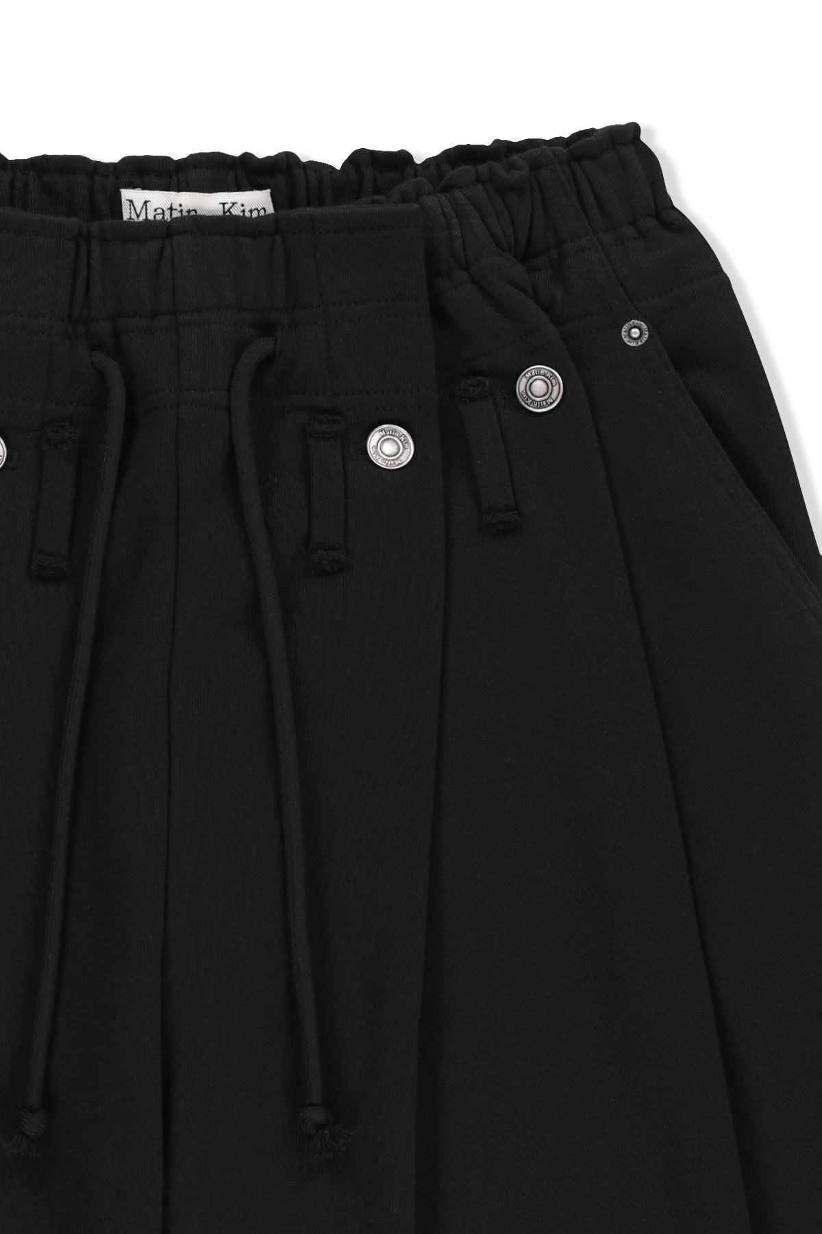 Matinkim Snap Tuck Washed Sweatpants IN Black