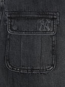 MLB Korea Women's Basic Small Logo Cargo Denim Wrap Skirt
