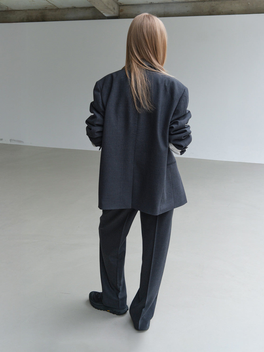 Low Classic Wool Tailored Jacket Grey