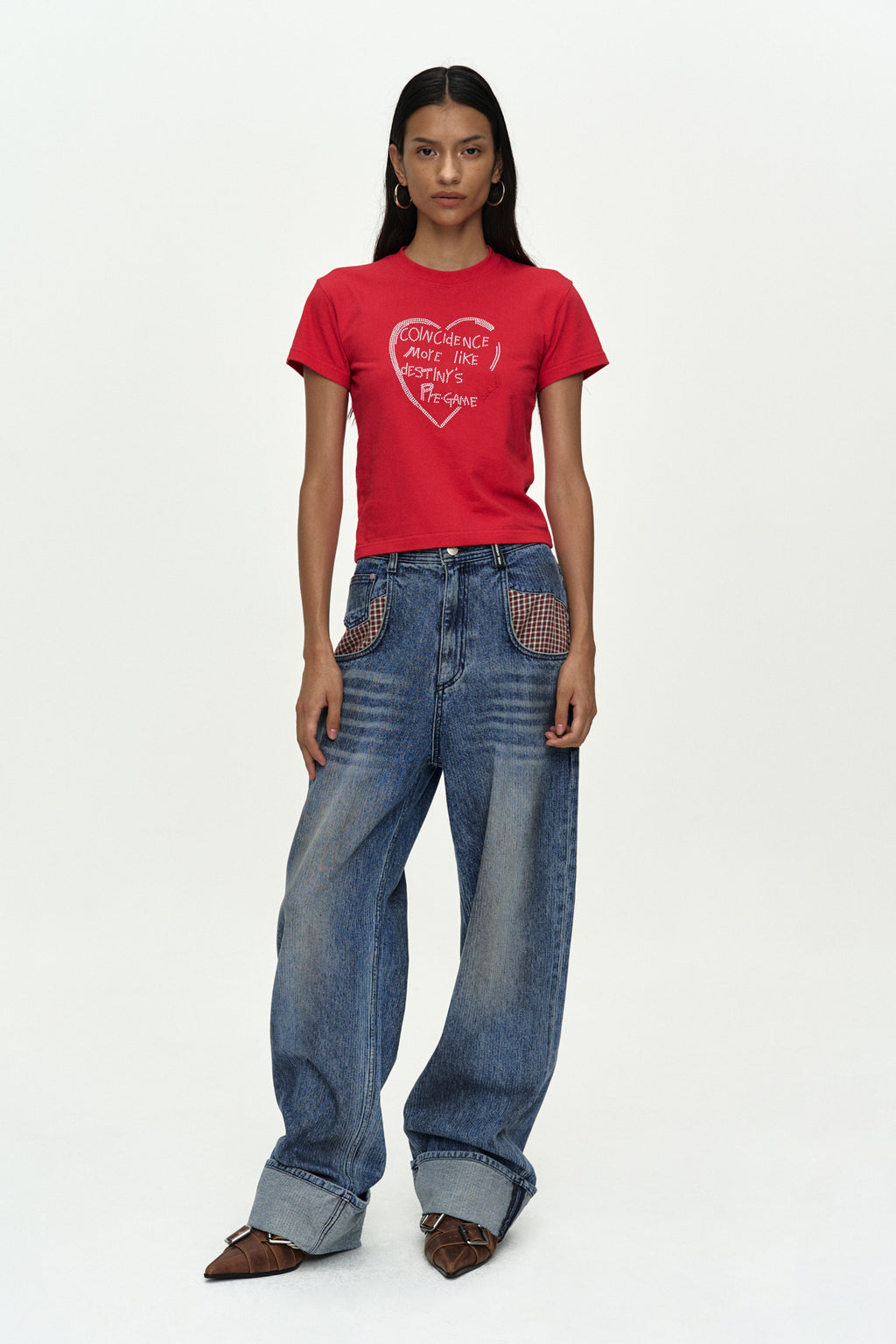 Andersson Bell Oil Washed Rolled UP Jeans