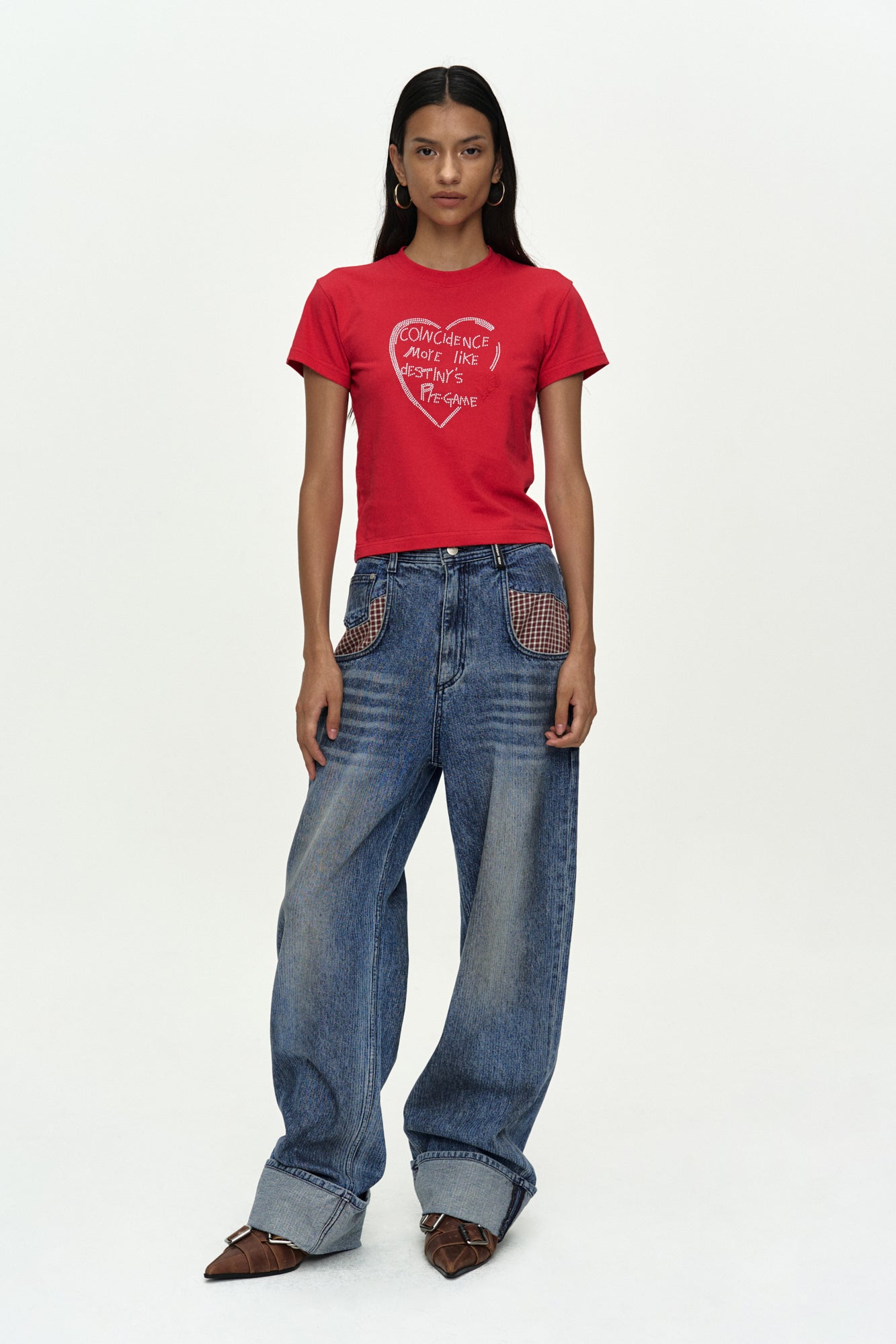 Andersson Bell Oil Washed Rolled UP Jeans