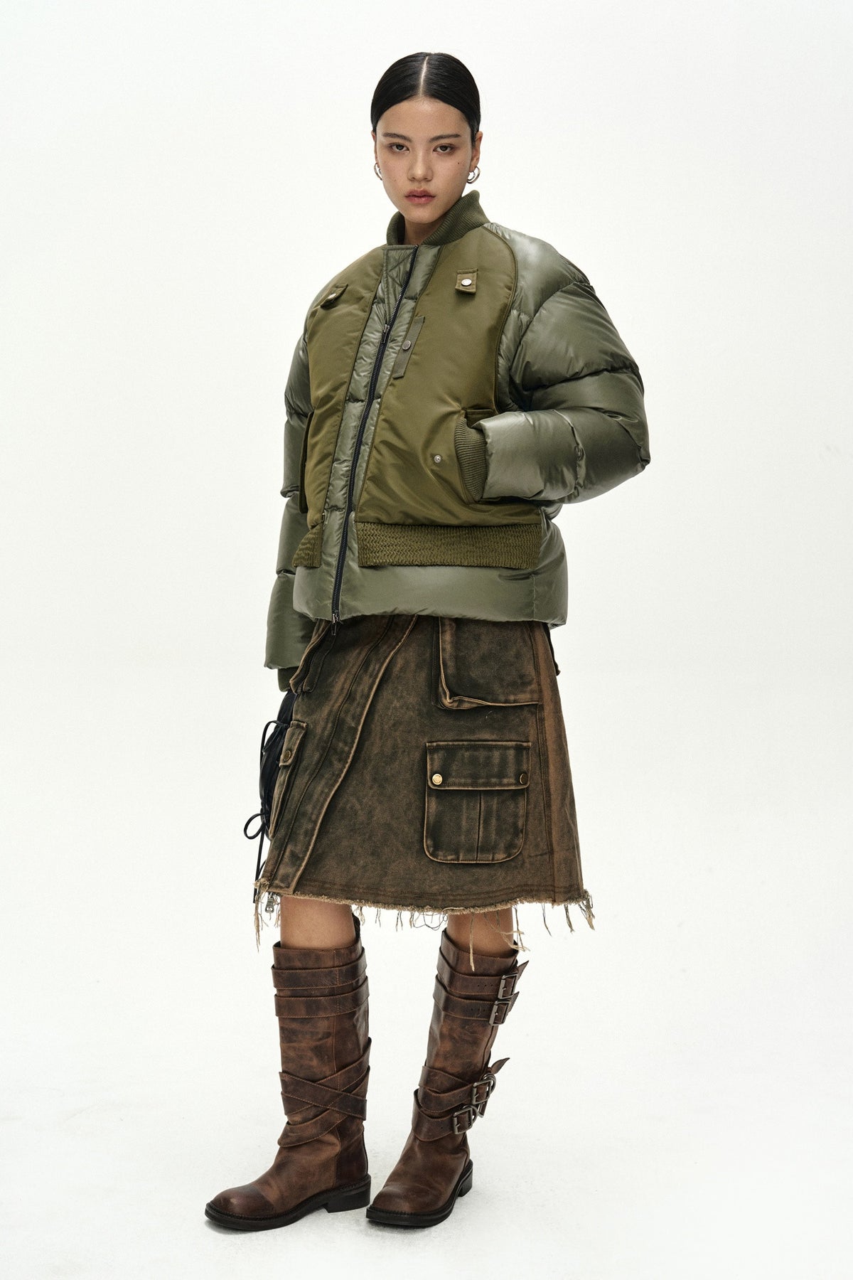 Andersson Bell Unisex Bomber Layered Down Jacket