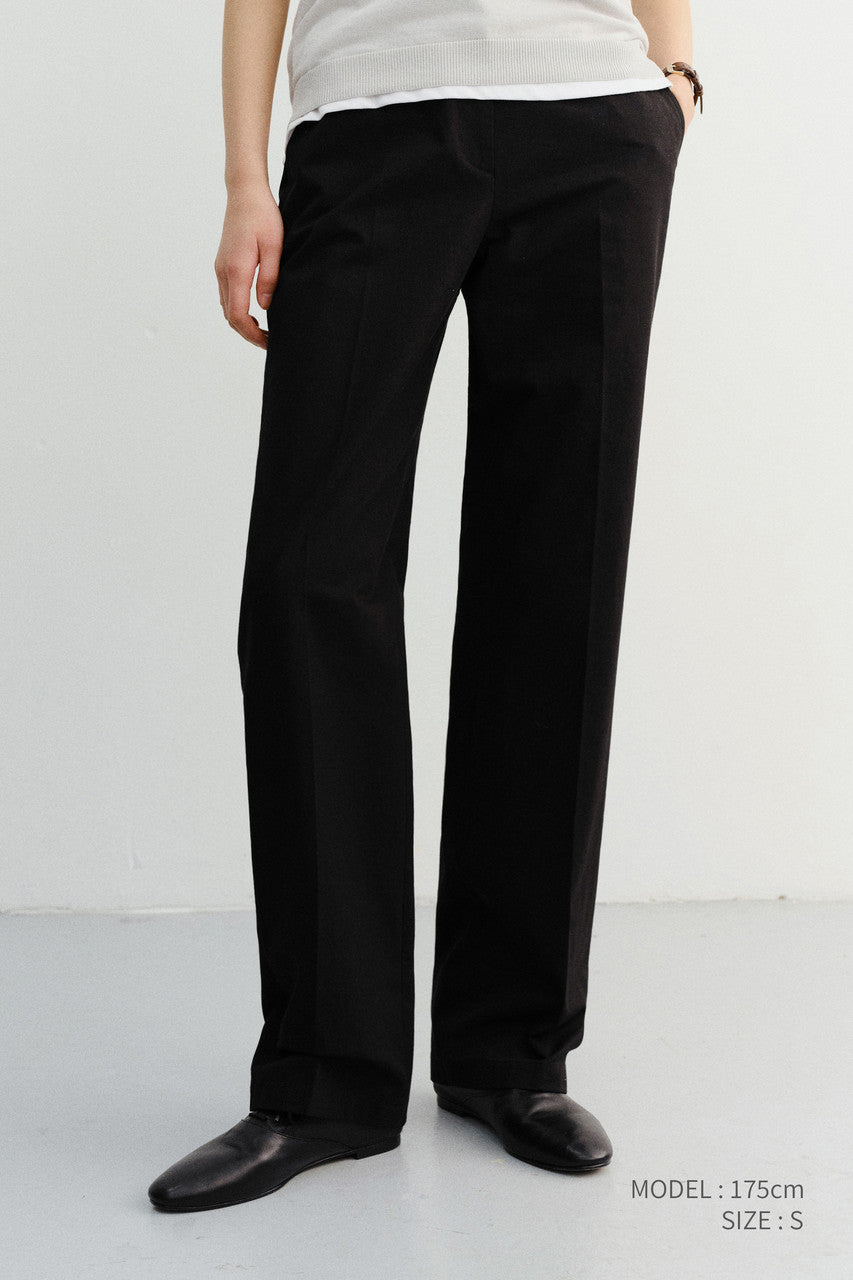 Dunst Summer Straight Chino Slacks Black