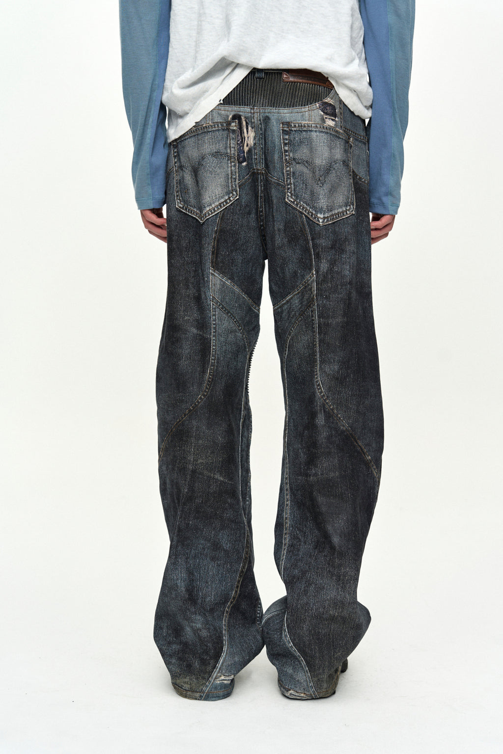 Andersson Bell Denim Trompe-L'Oeil Graphic Biker Jeans
