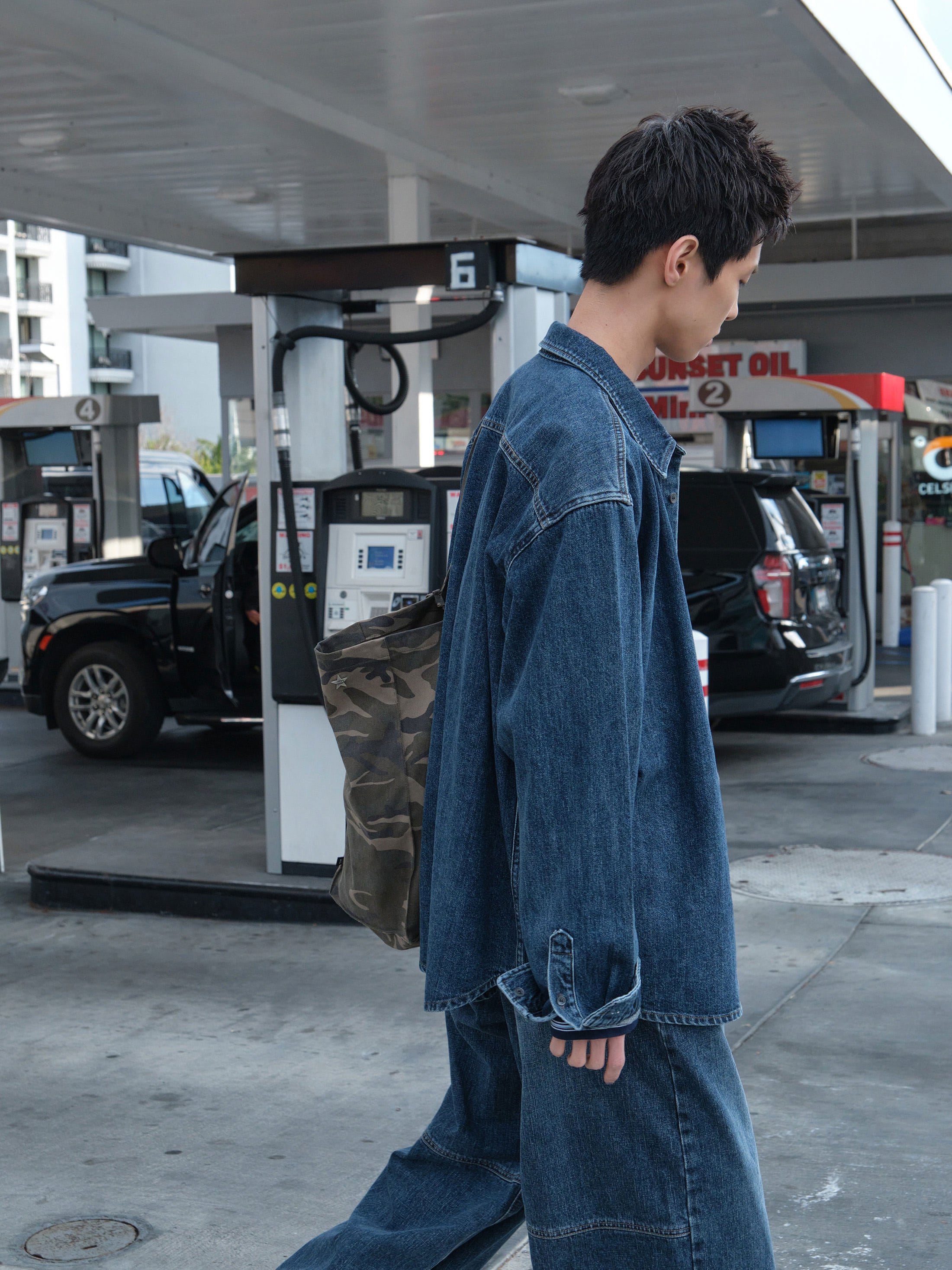 Low Classic Lc Denim Shirt Jacket Dark Blue