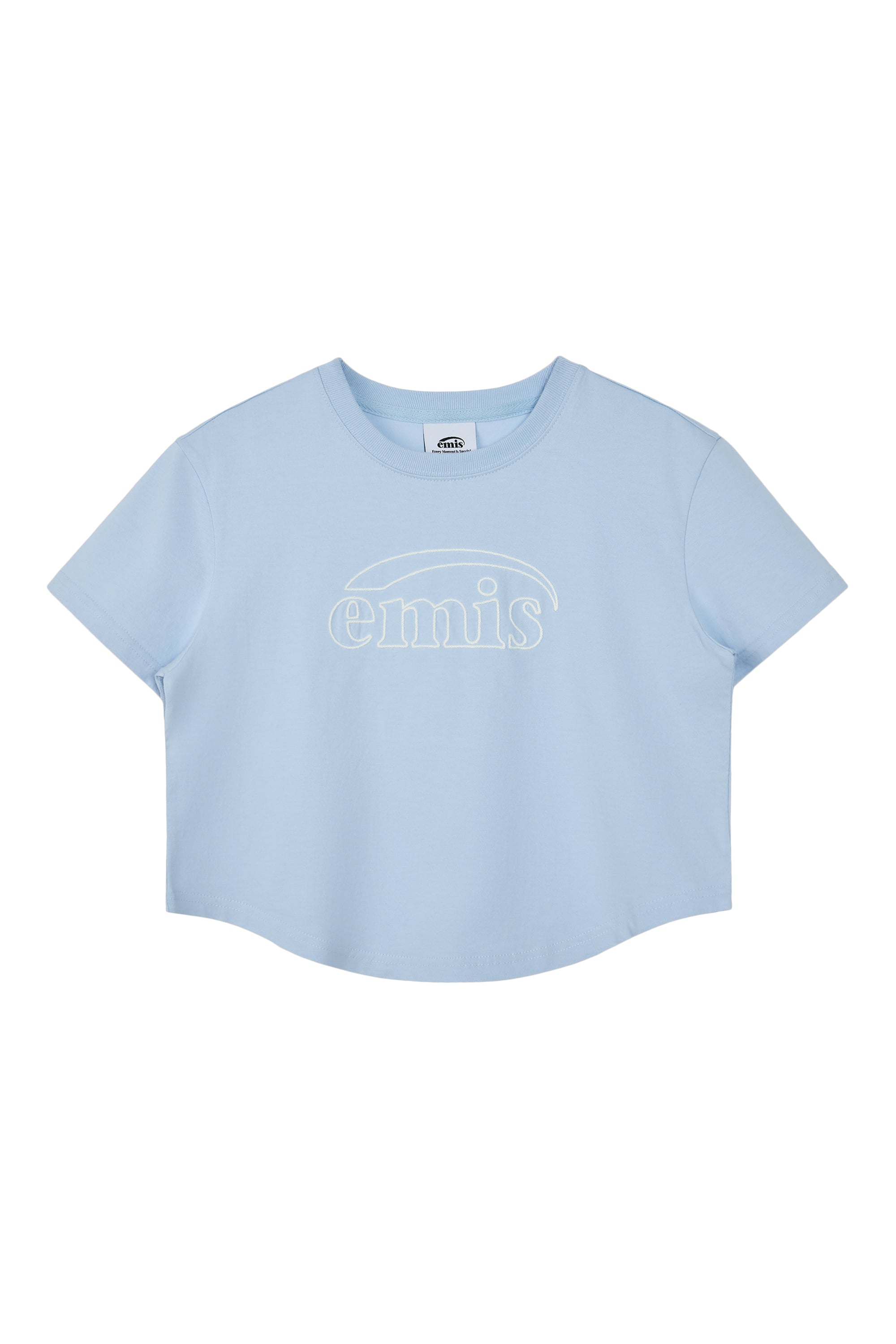 (WOMENS) CHAIN STITCH T-SHIRT-SKY BLUE