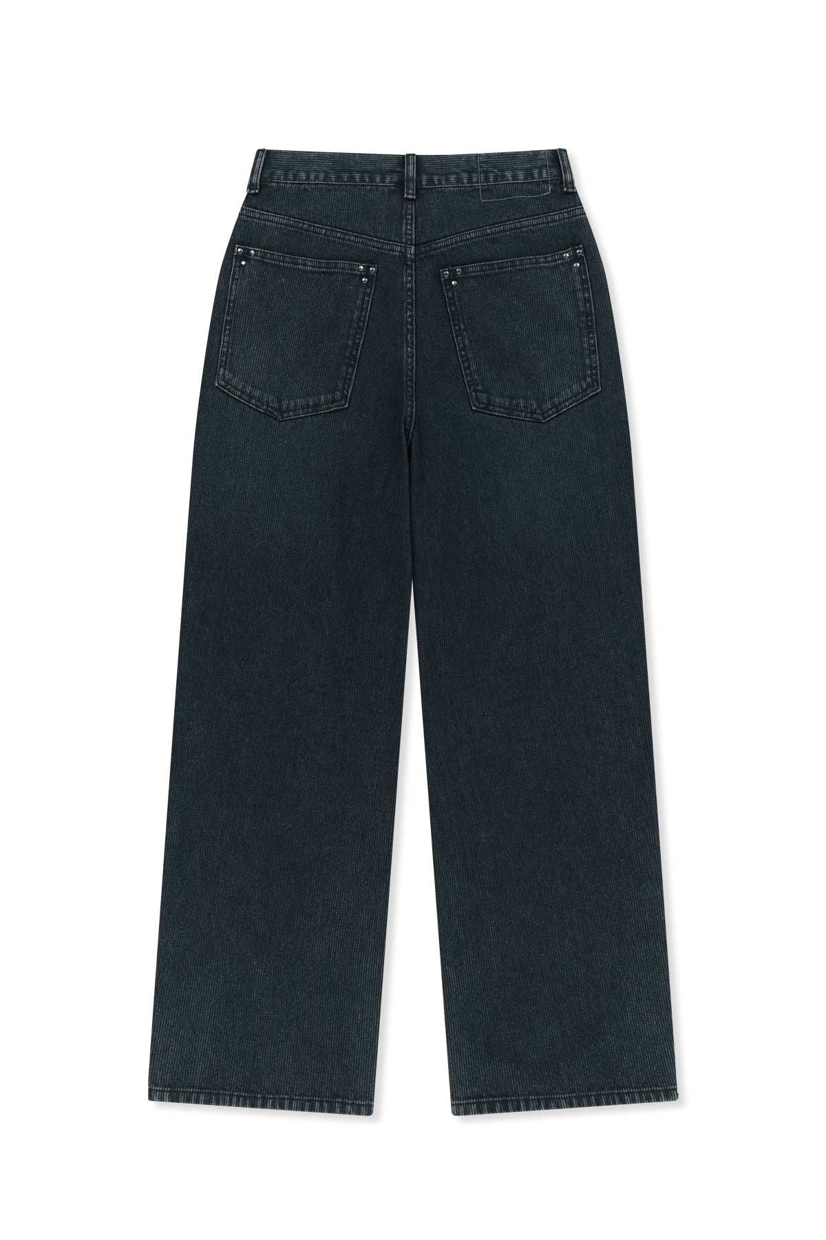 Matinkim Washed Rib Denim Pants IN Dark Navy