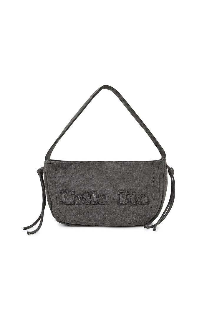 Matinkim Applique Logo Jersey Shoulder Bag IN Charcoal