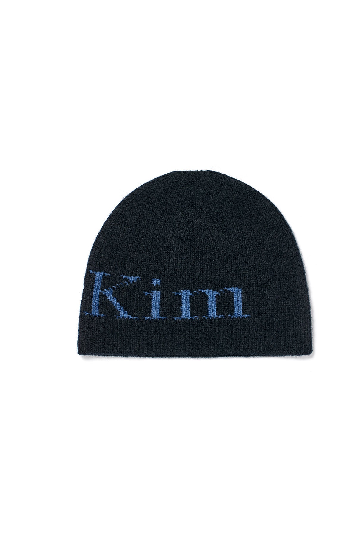 [matinkim] LOGO JACQUARD KNIT BEANIE IN BLACK