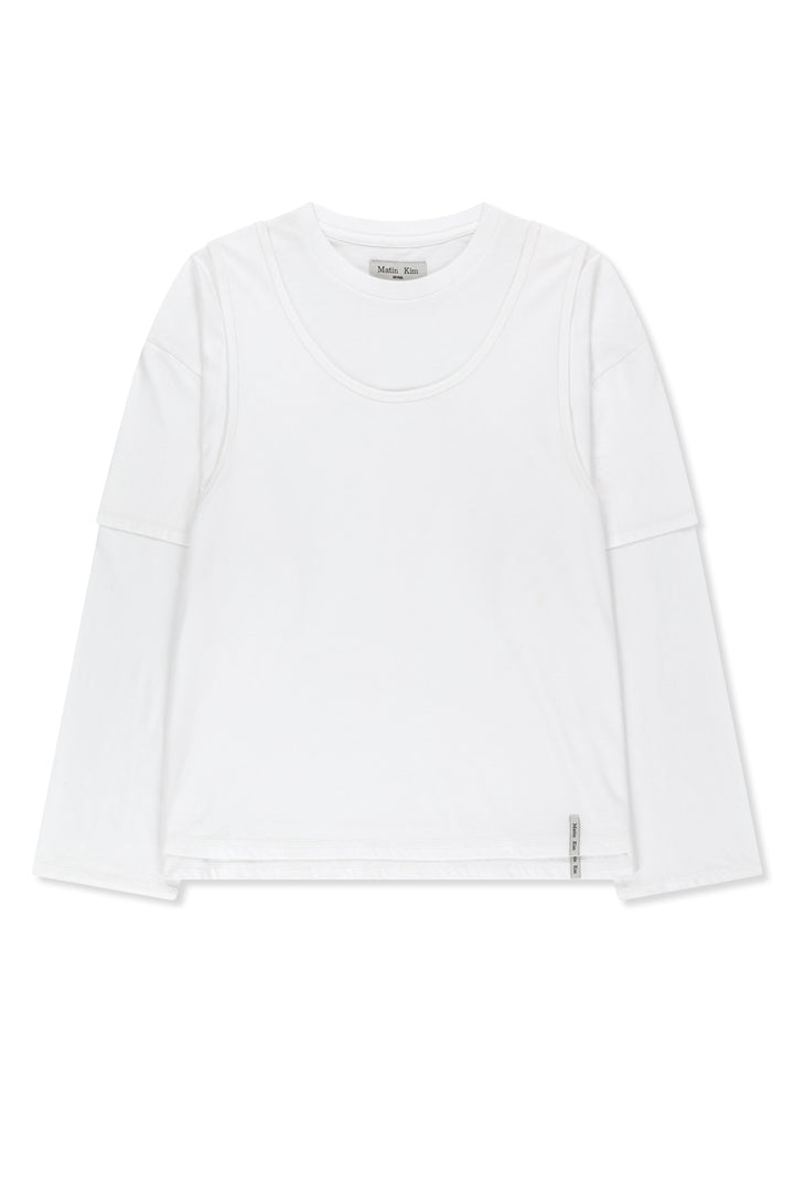Matinkim Cross Back Layered Top IN White