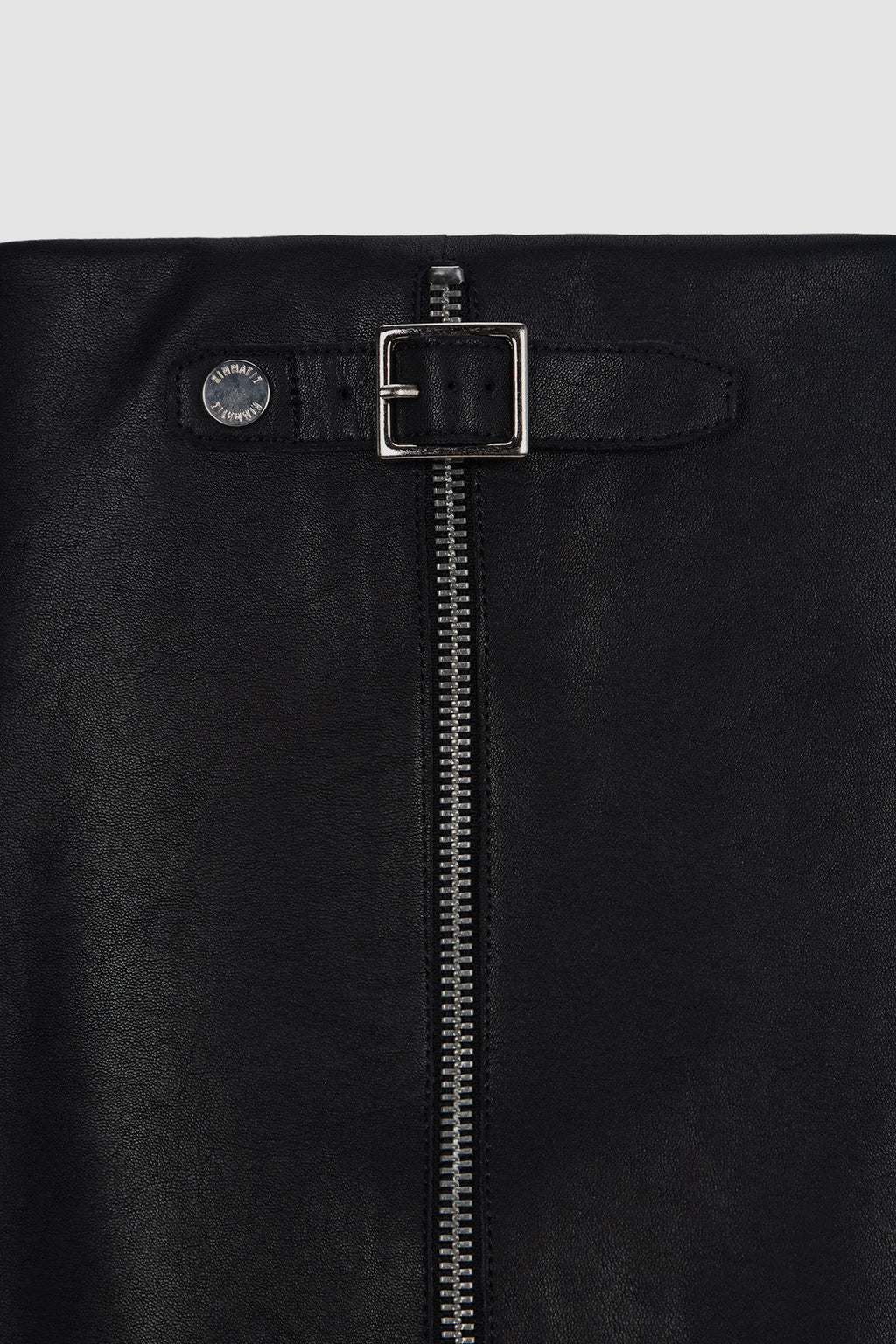 [matinkim] Zipper Point Middle High Boots IN Black