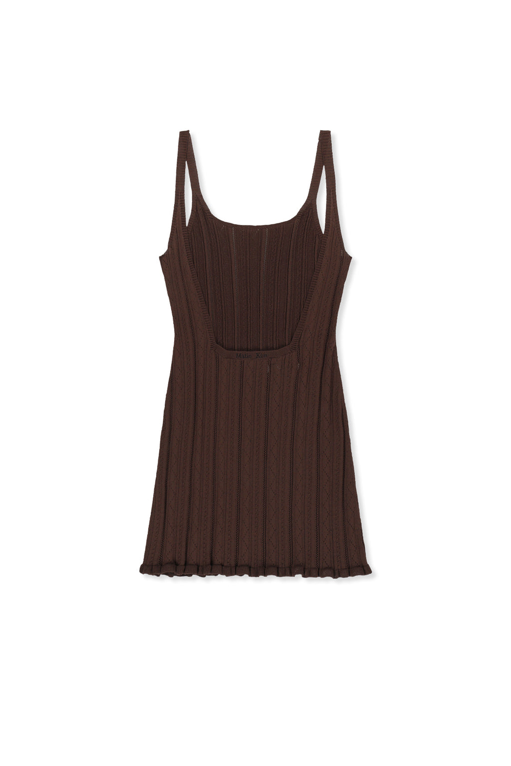 Matinkim Open Back Ribbed Knit Dress IN Brown