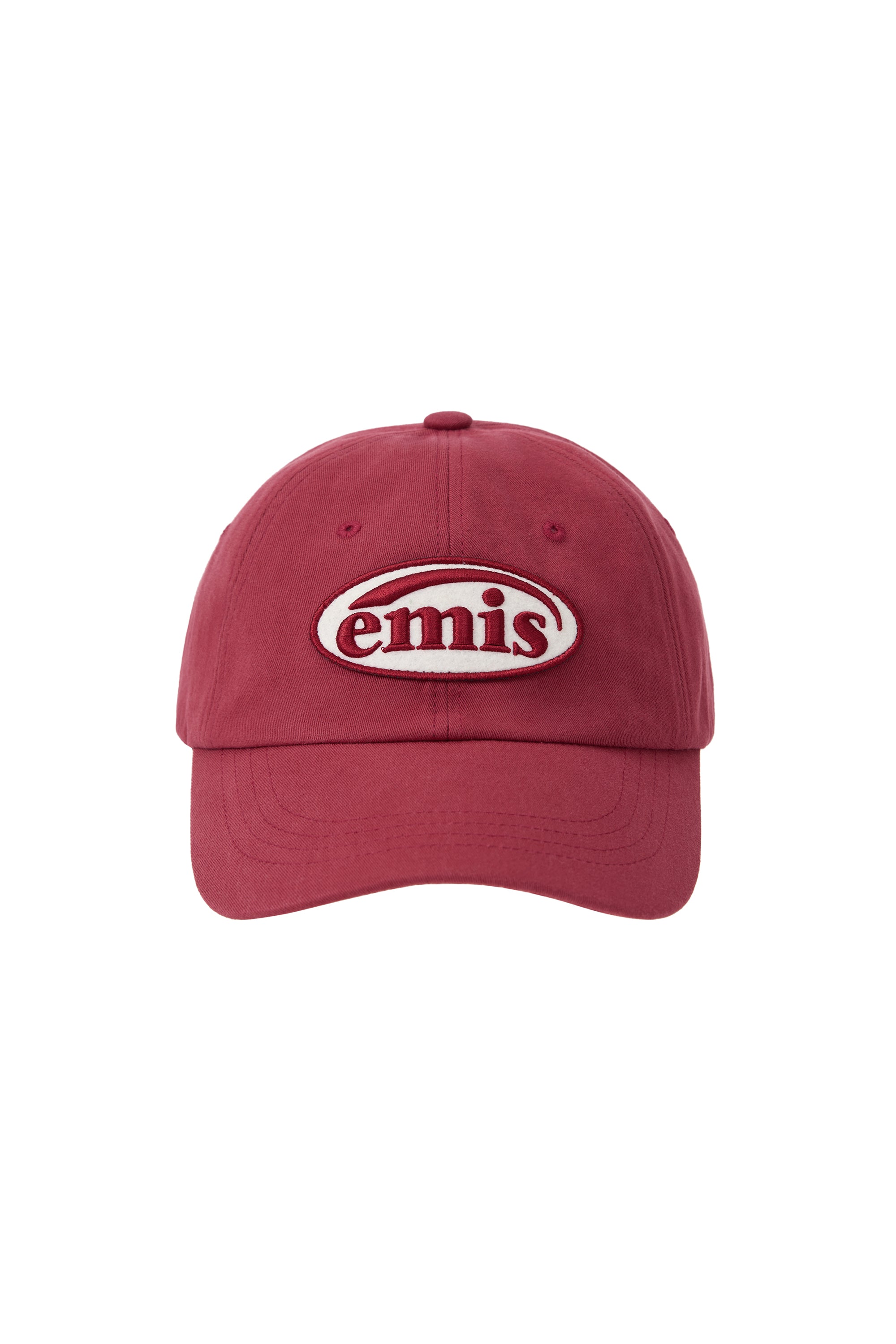 TONE ON TONE WAPPEN BALL CAP-RED