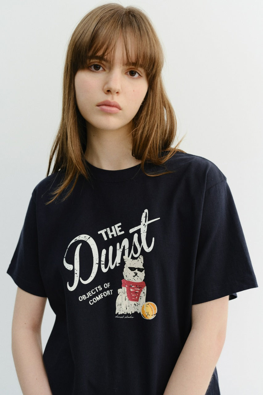 Dunst Unisex Drawing Puppy T-Shirt French Navy