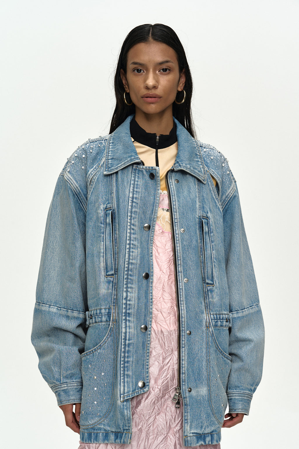 Andersson Bell Jeweled Denim Work Jacket