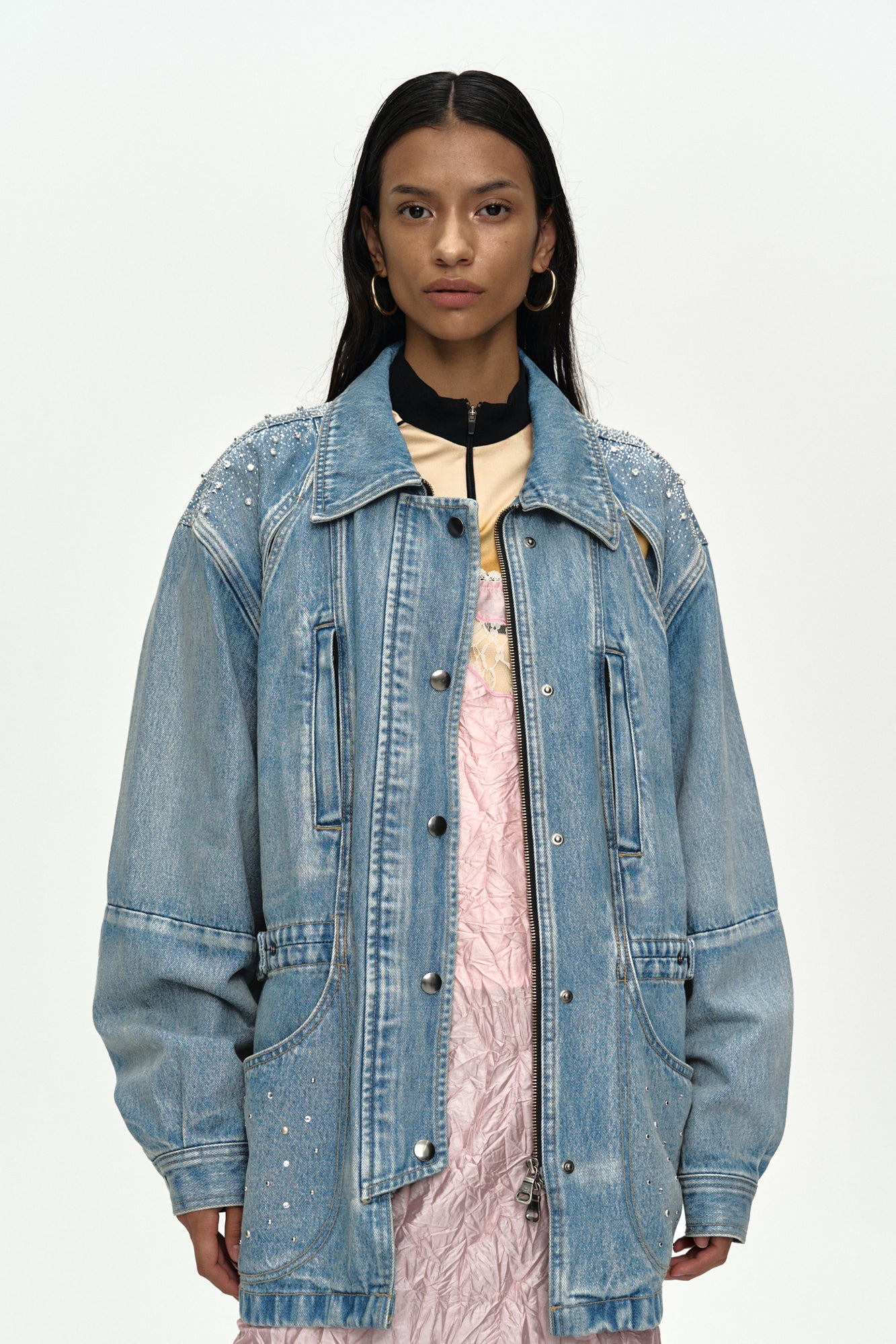 Andersson Bell Jeweled Denim Work Jacket