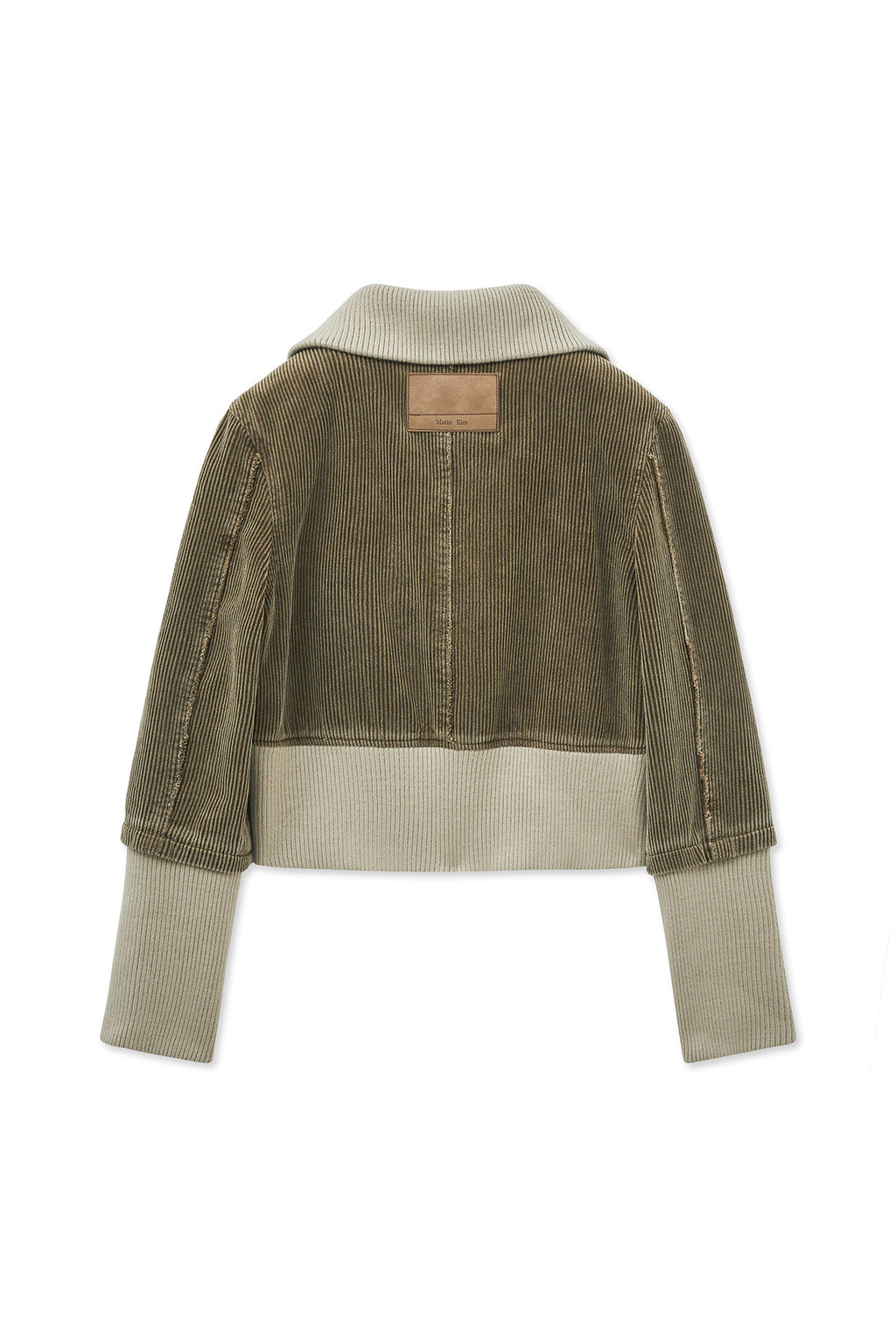 [matinkim] Washed Corduroy Bomber Jumper IN Khaki