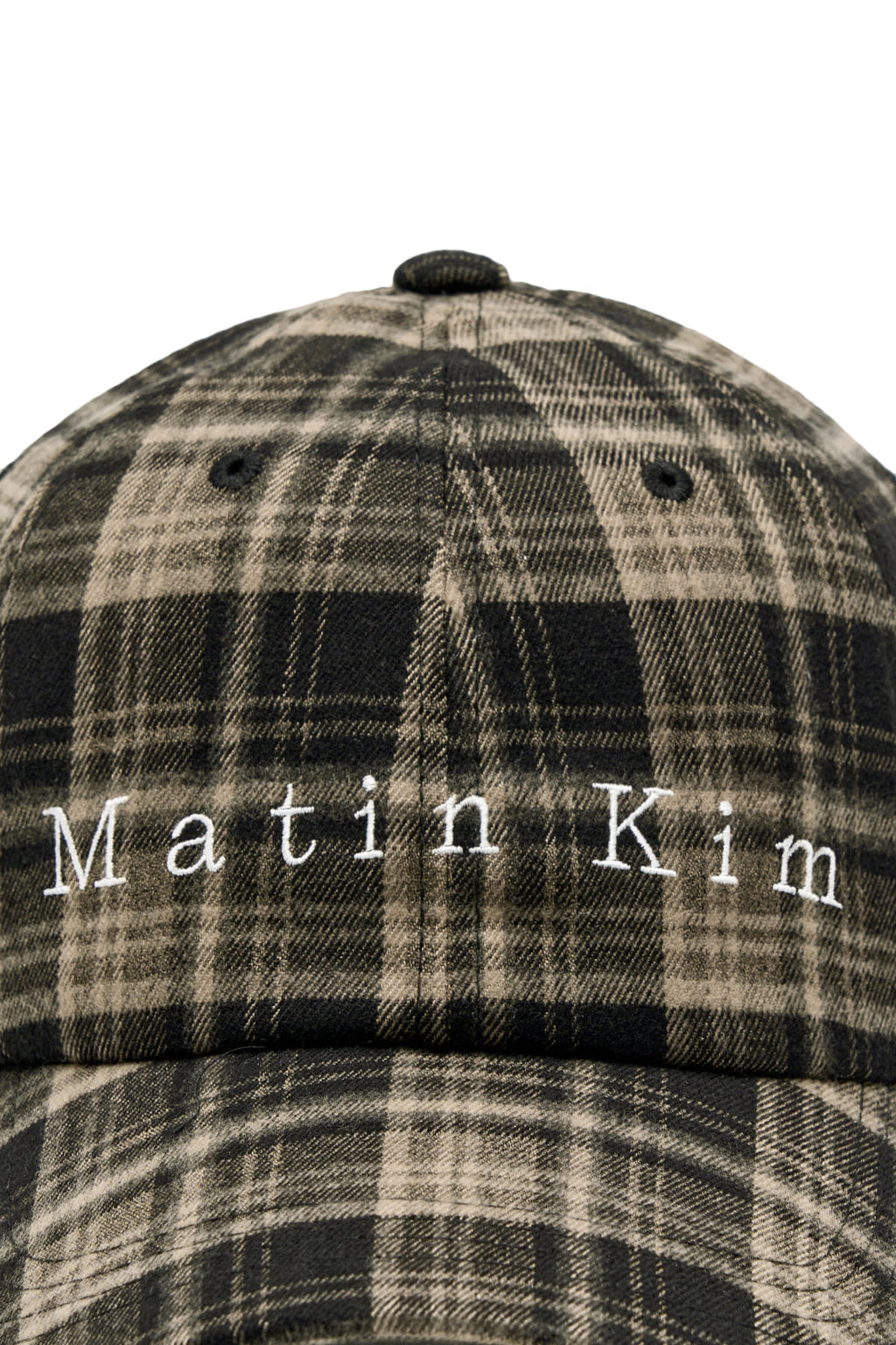 [matinkim] MATIN TYPO CHECK BALL CAP IN BLACK