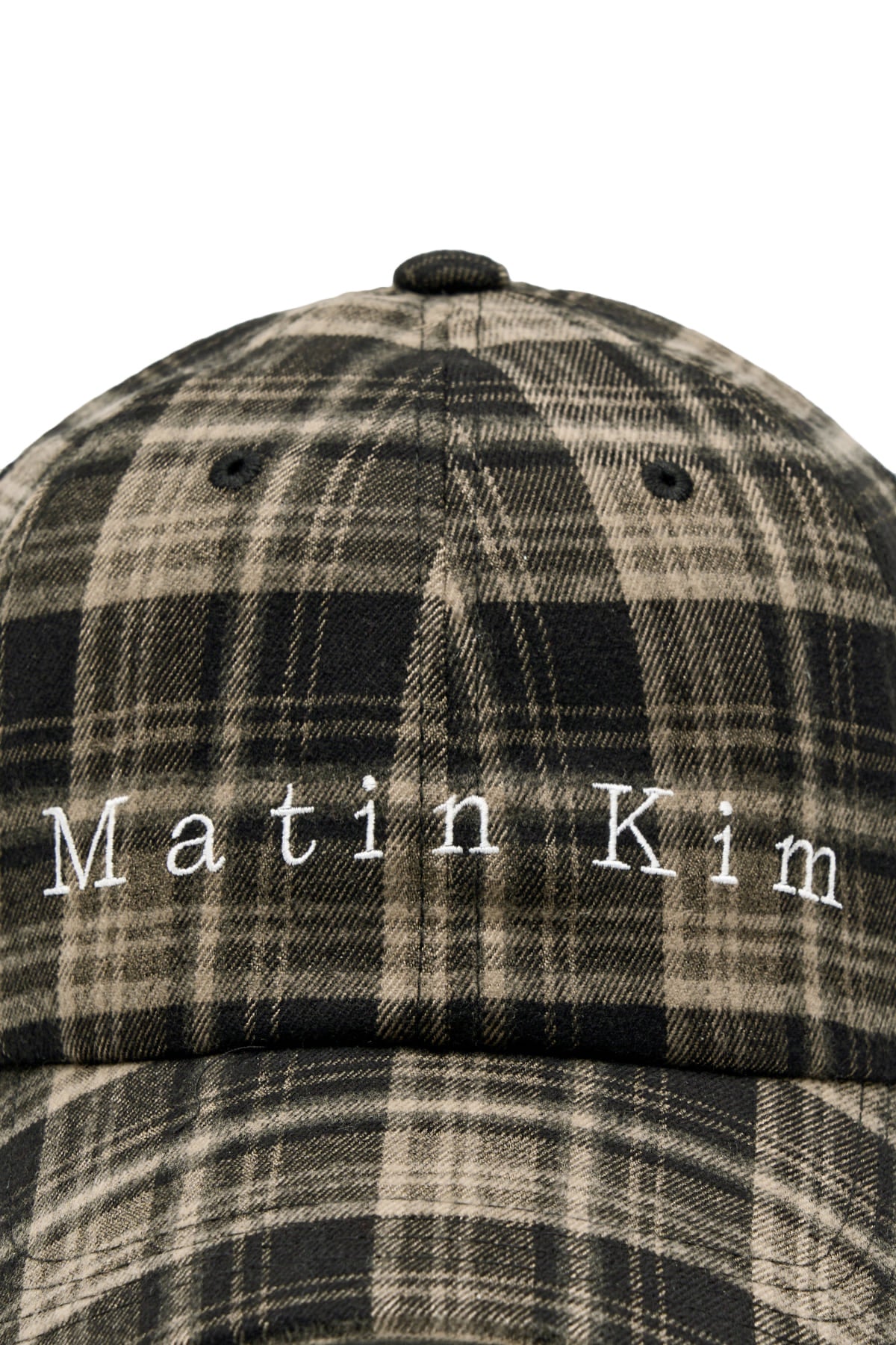 [matinkim] MATIN TYPO CHECK BALL CAP IN BLACK