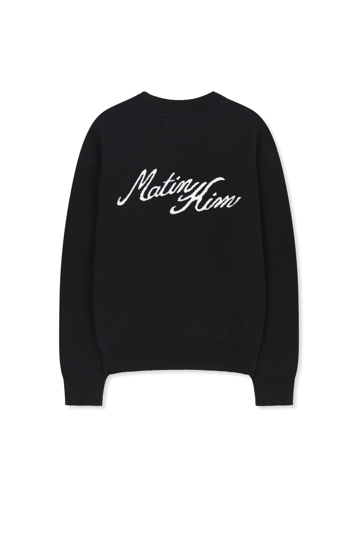 Matinkim Calligraphy Back Logo Knit Pullover IN Black