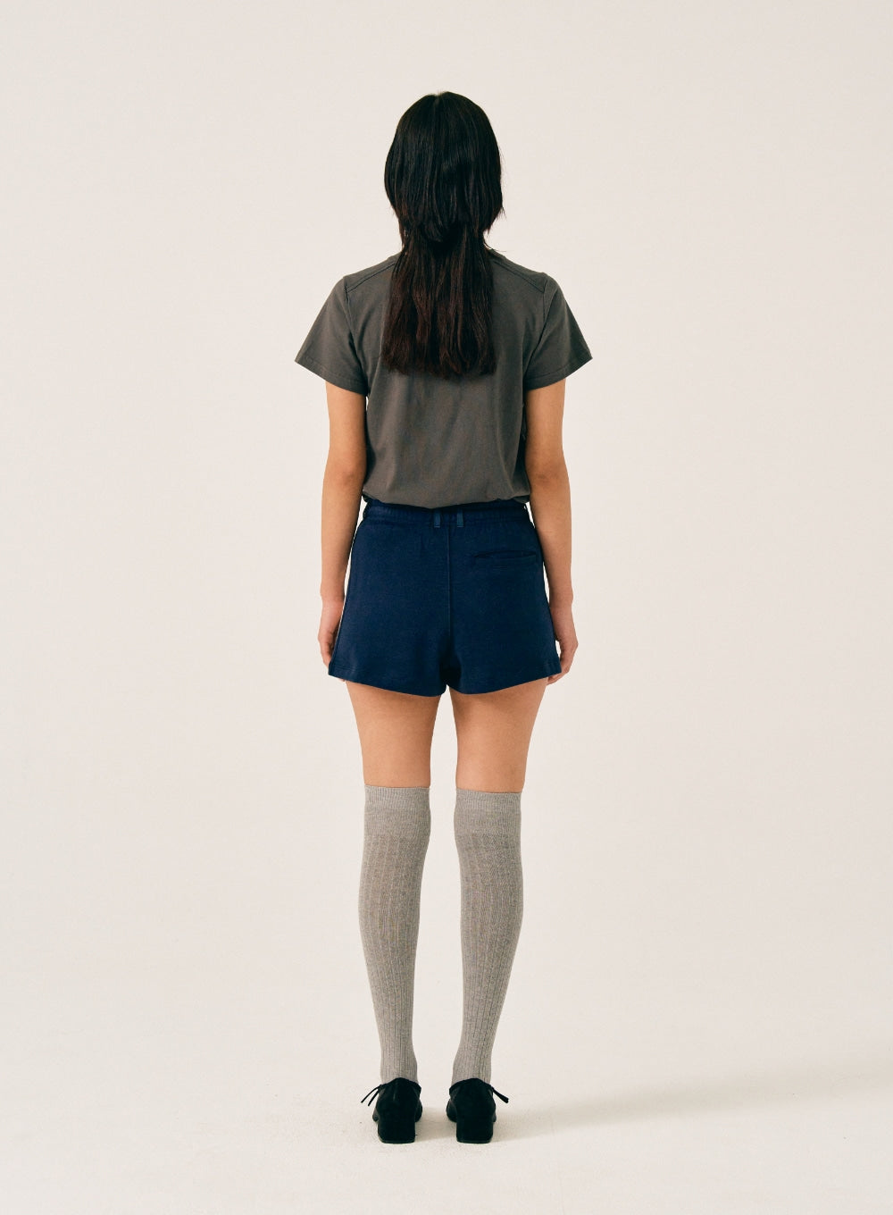 [satur] (W) Sun Retro Graphic T-Shirt - Charcoal Blue