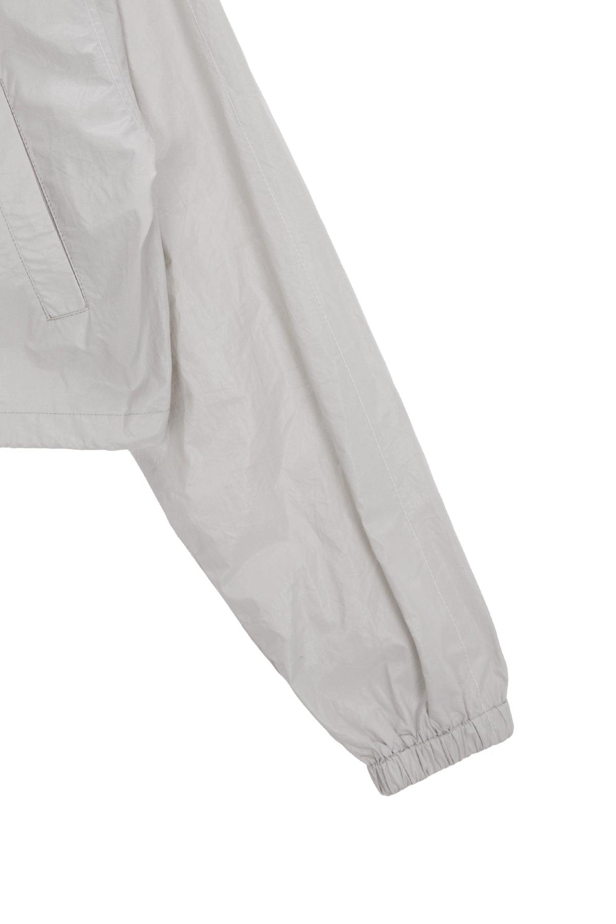 [matinkim] MATIN CROP HOODY COATING JUMPER IN GREY