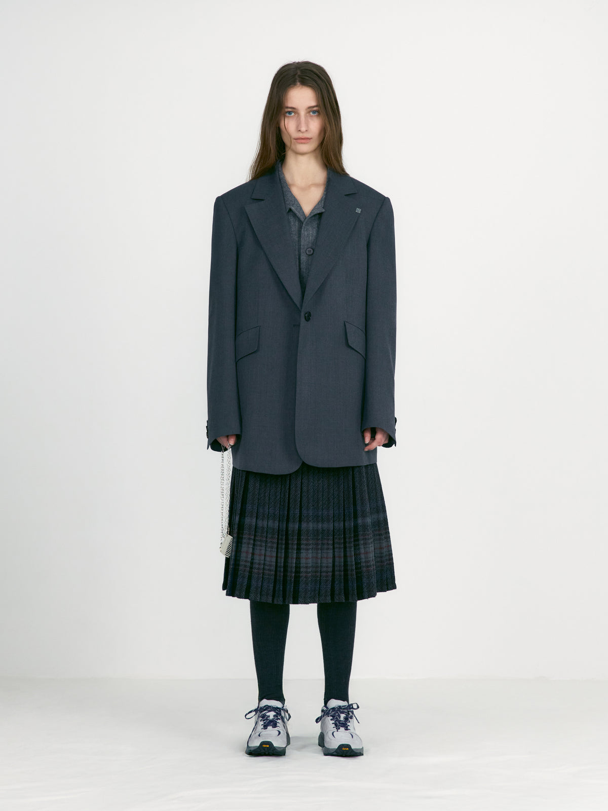 Low Classic Oversized Classic Blazer Melange Grey