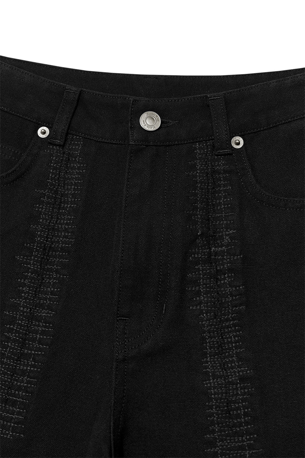 [matinkim] STITCH POINT WASHED COTTON PANTS IN BLACK