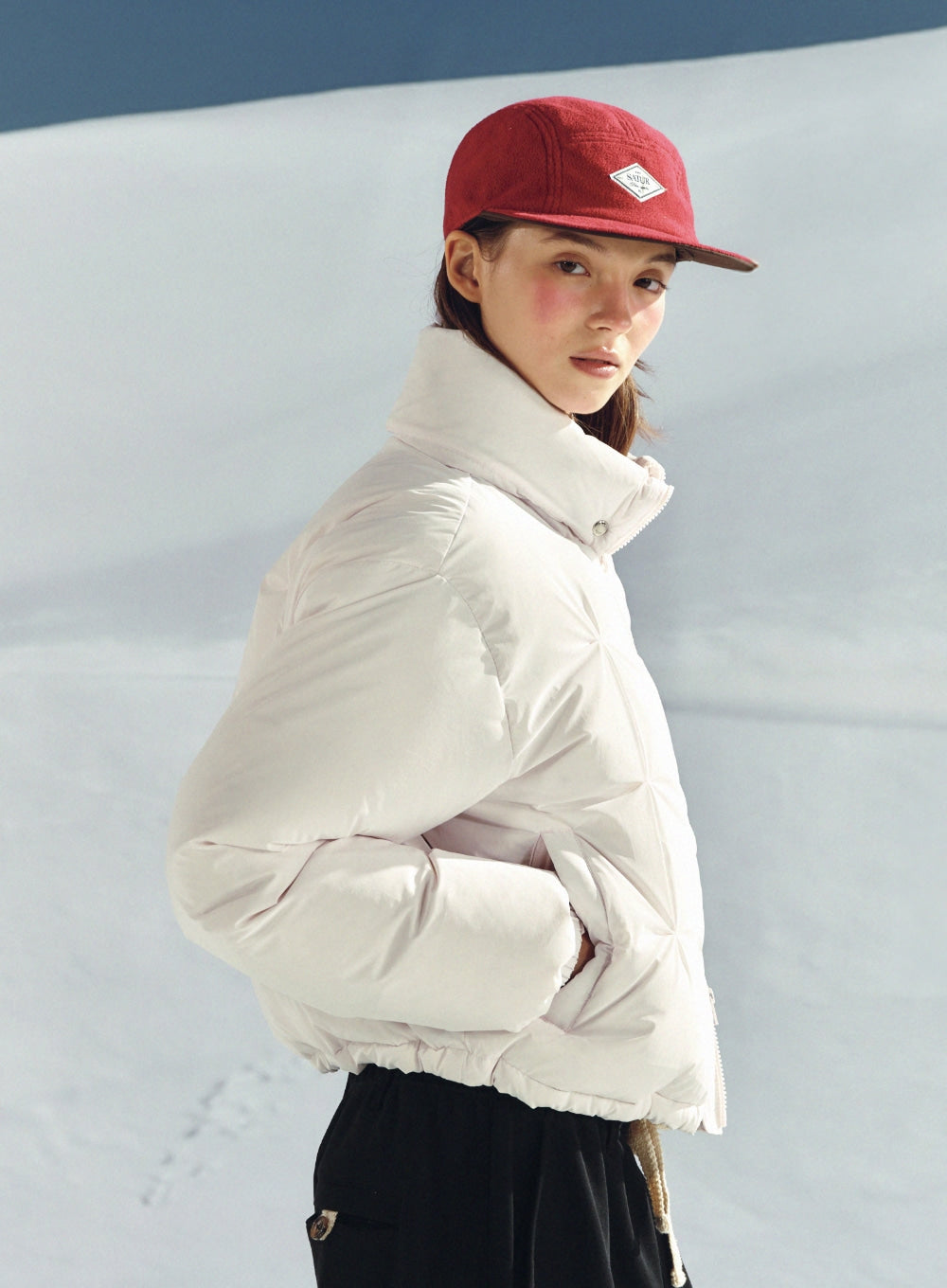 [satur] Fleece Reversible Camp Cap - Brown