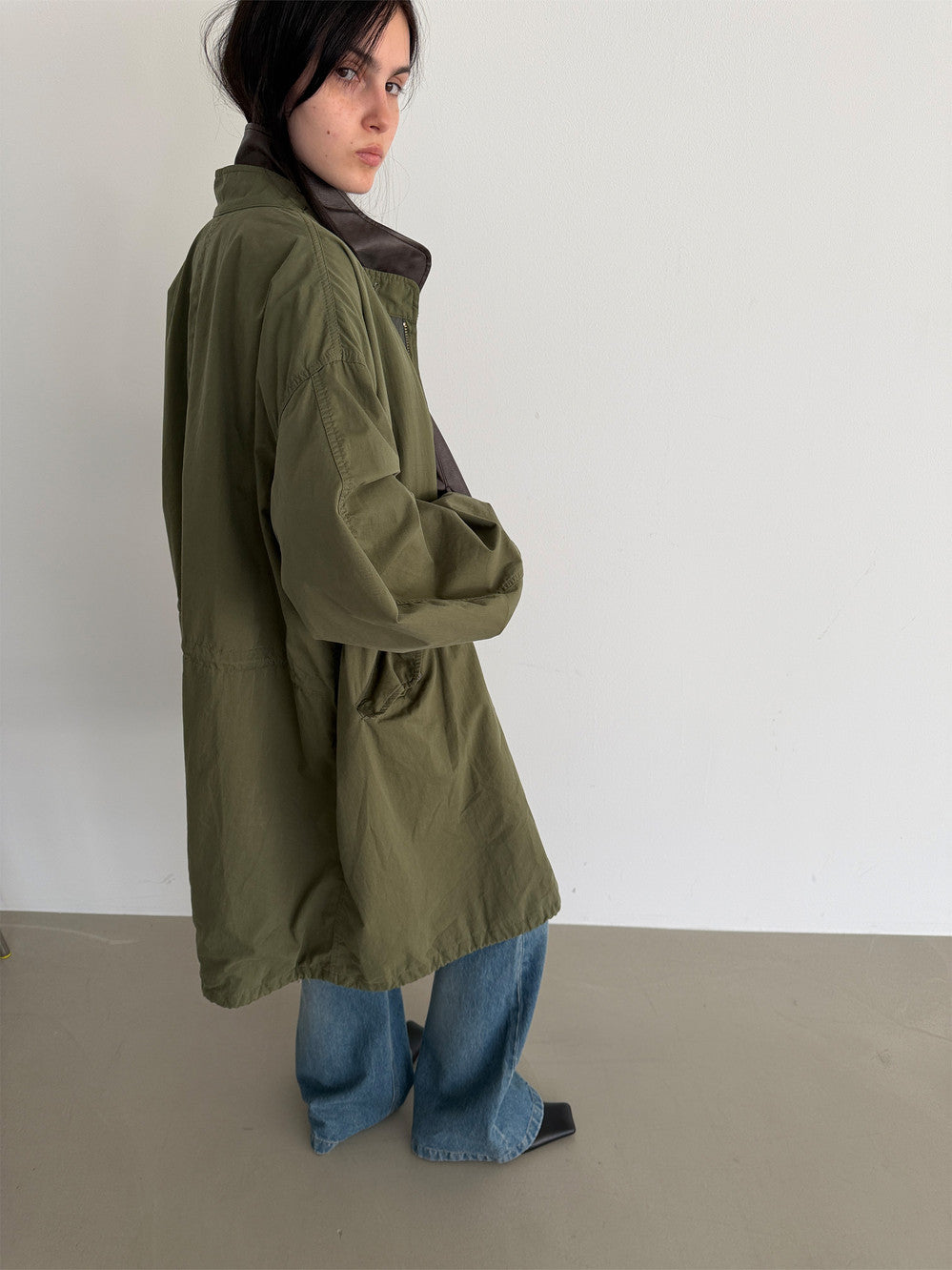 Low Classic Oversized Field Parka Khaki