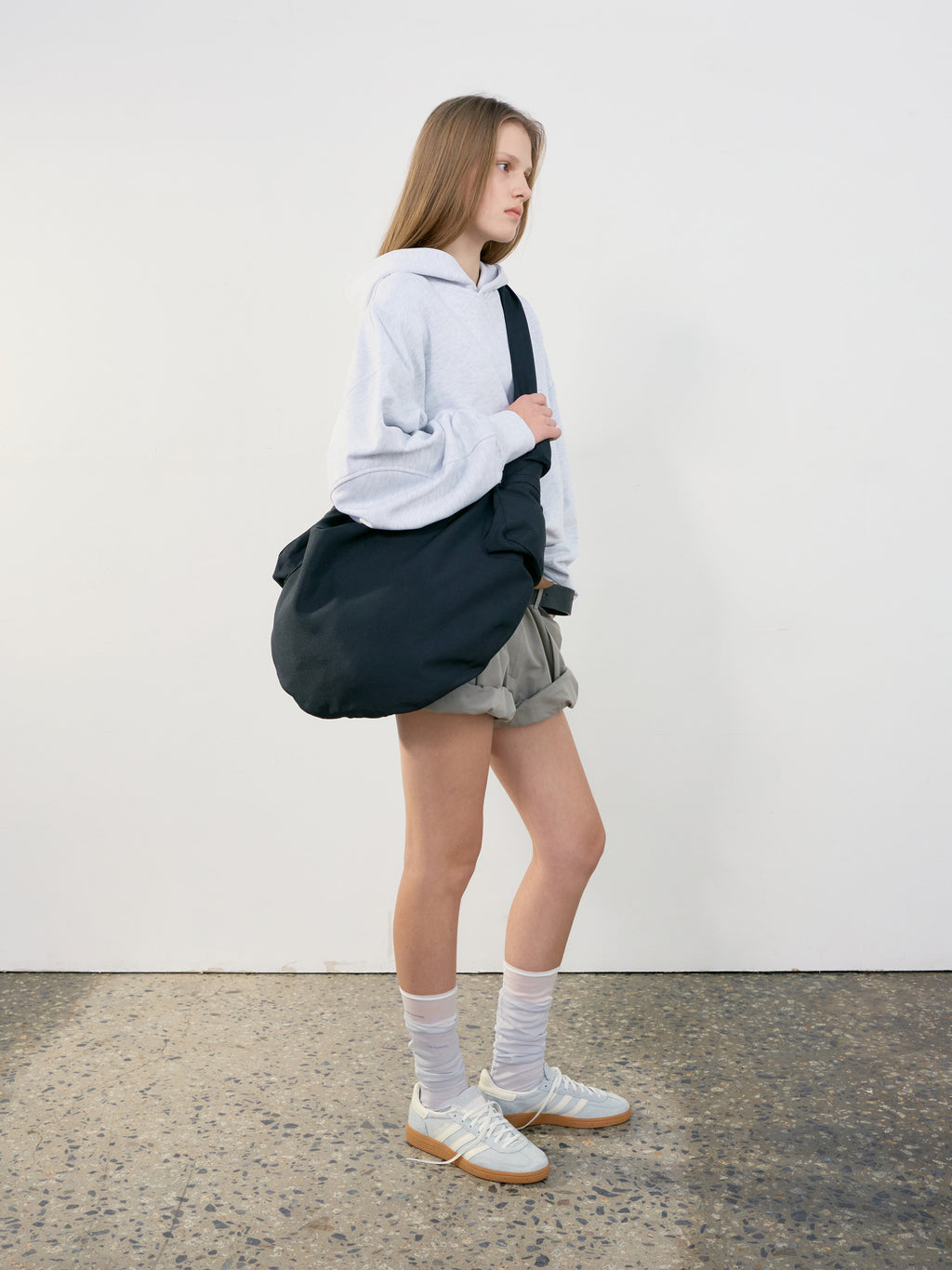 [Low Classic] Fabric Cross Pocket Bag_Black