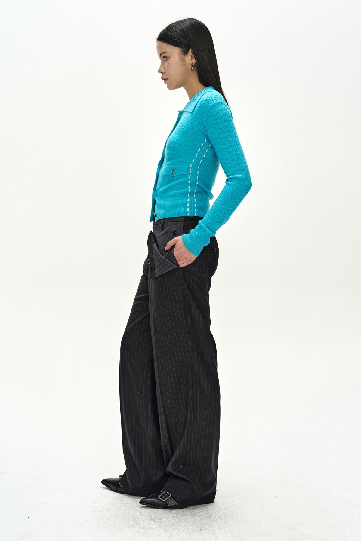 Andersson Bell Button-Fold Trousers