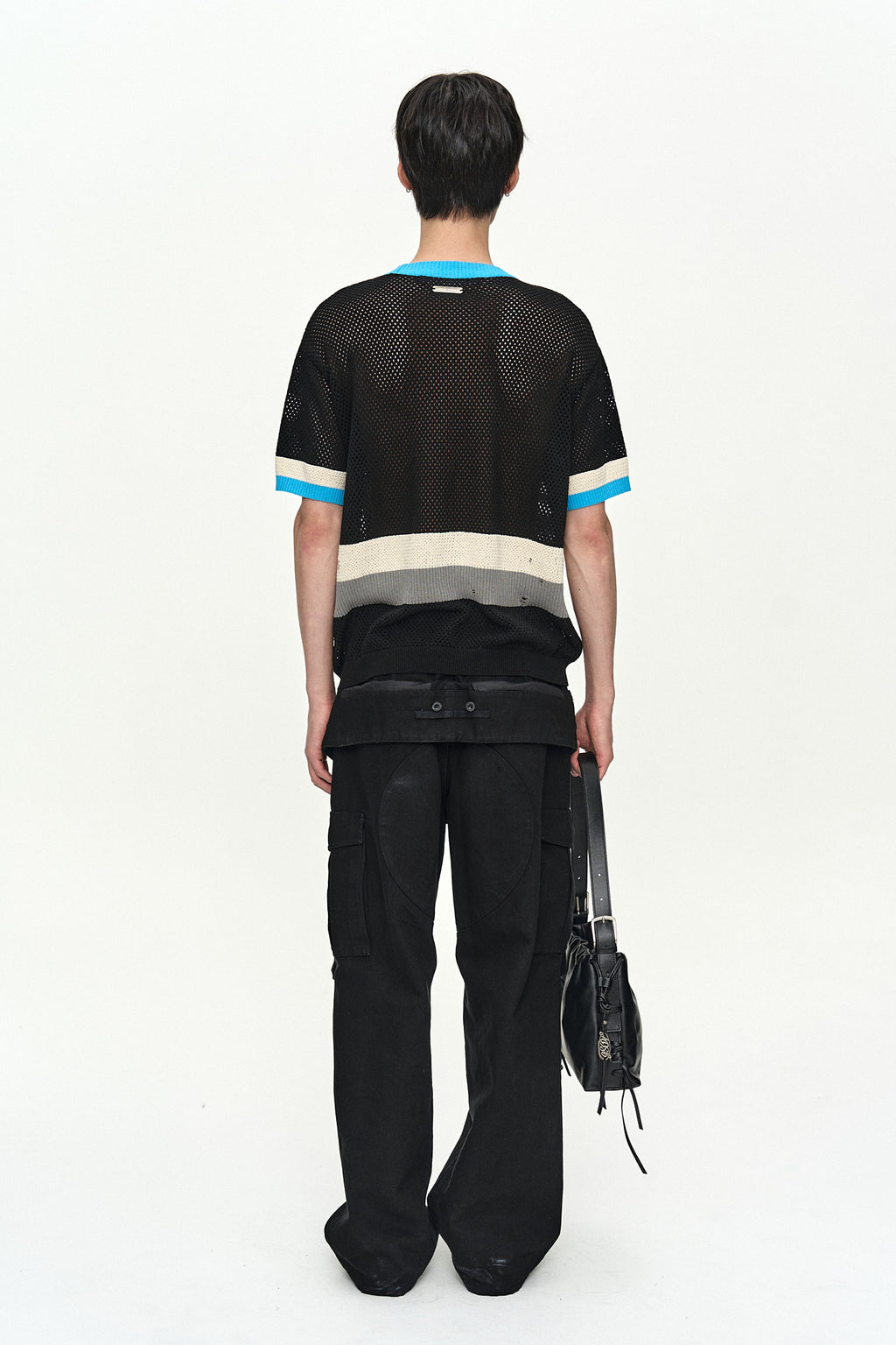 Andersson Bell Color-Blocked Short Sleeve Crew-Neck Sweater