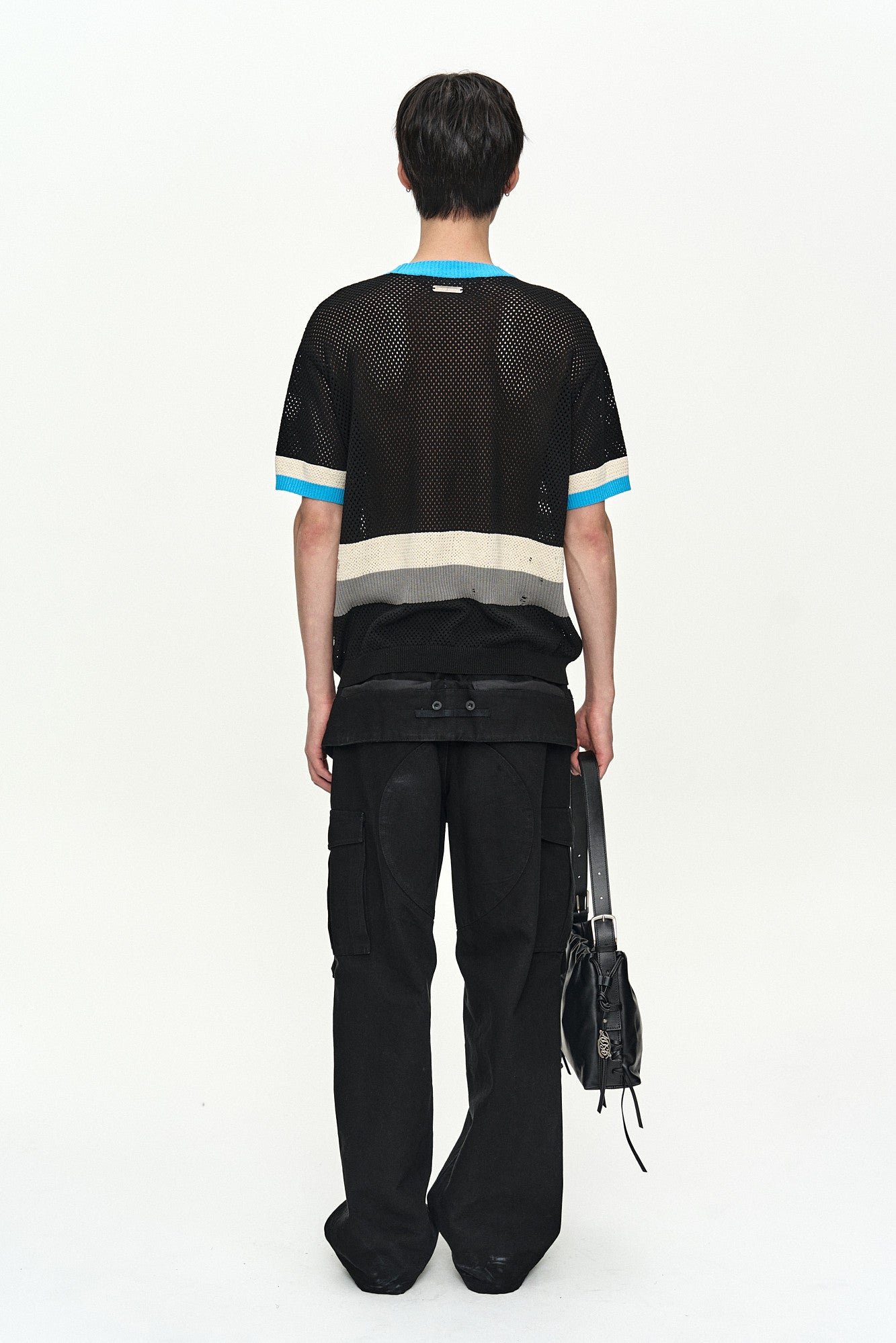 Andersson Bell Color-Blocked Short Sleeve Crew-Neck Sweater
