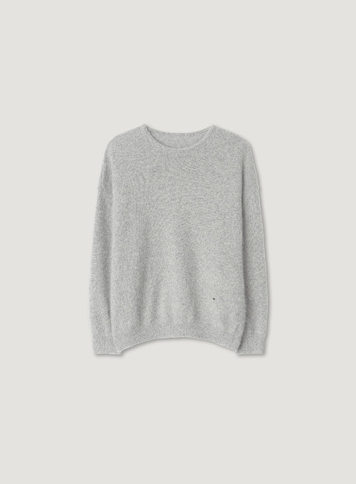 Mango Maniplease Ainee Angora Knit Light Grey