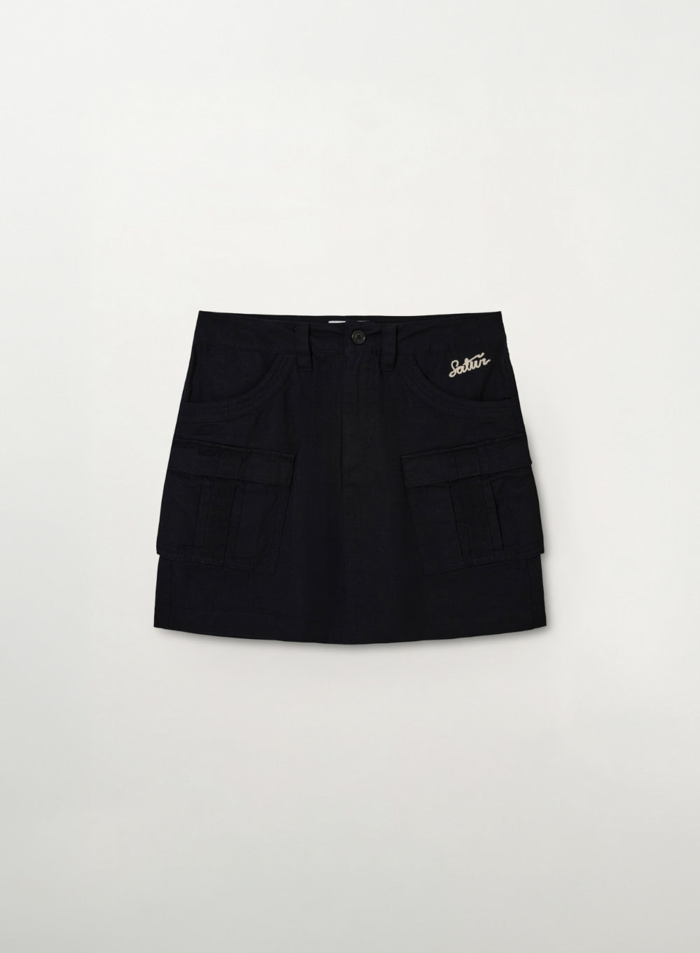 Satur Ripstop Cargo Mini Skirt - Black
