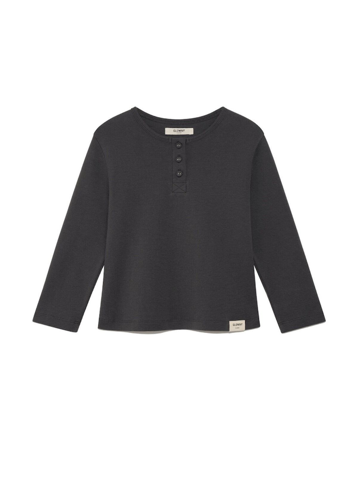 GLOWNY 3/4 Button Fly Tee (Charcoal)