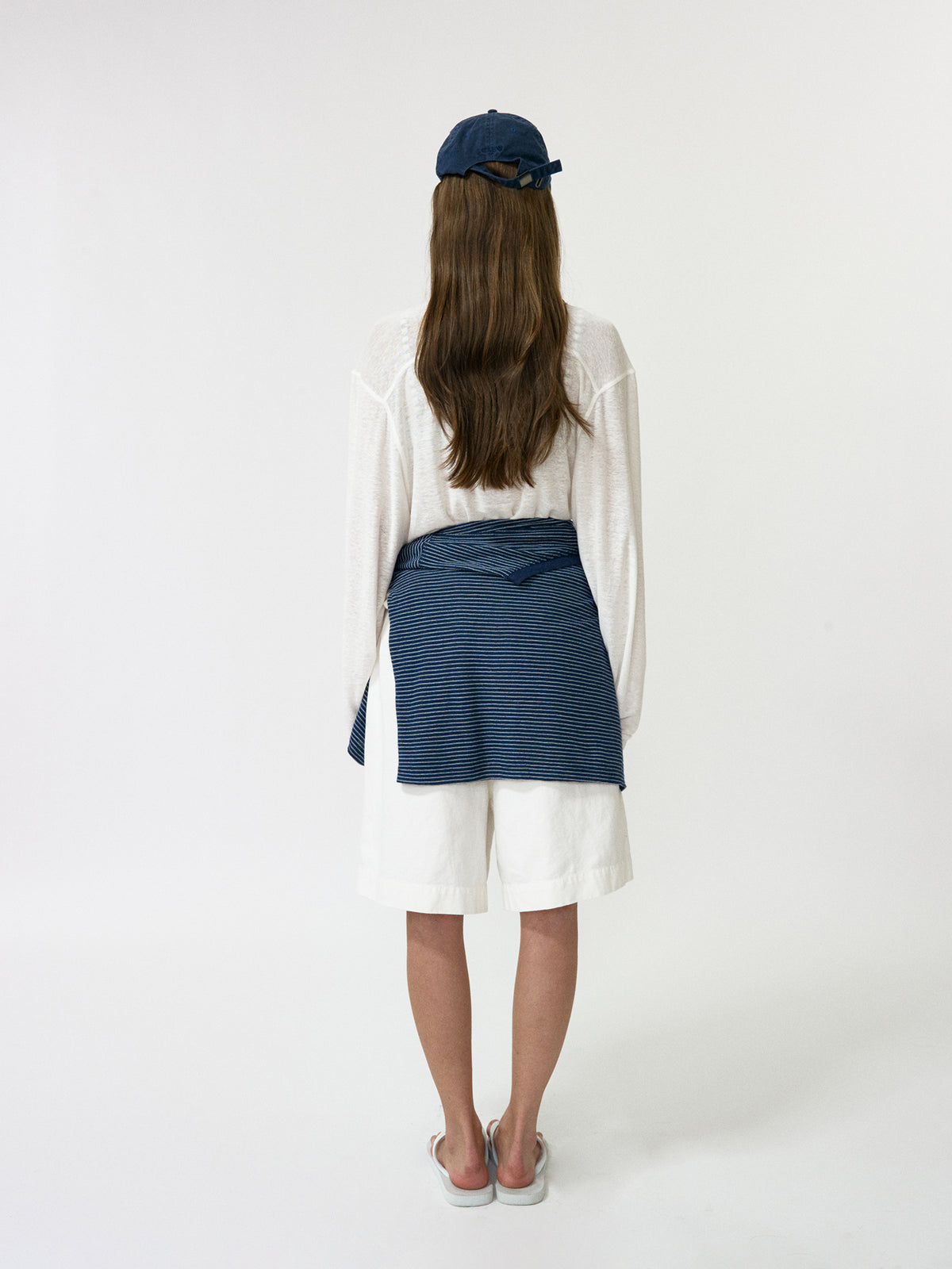 Nothing Written Pale linen banding pants (White)